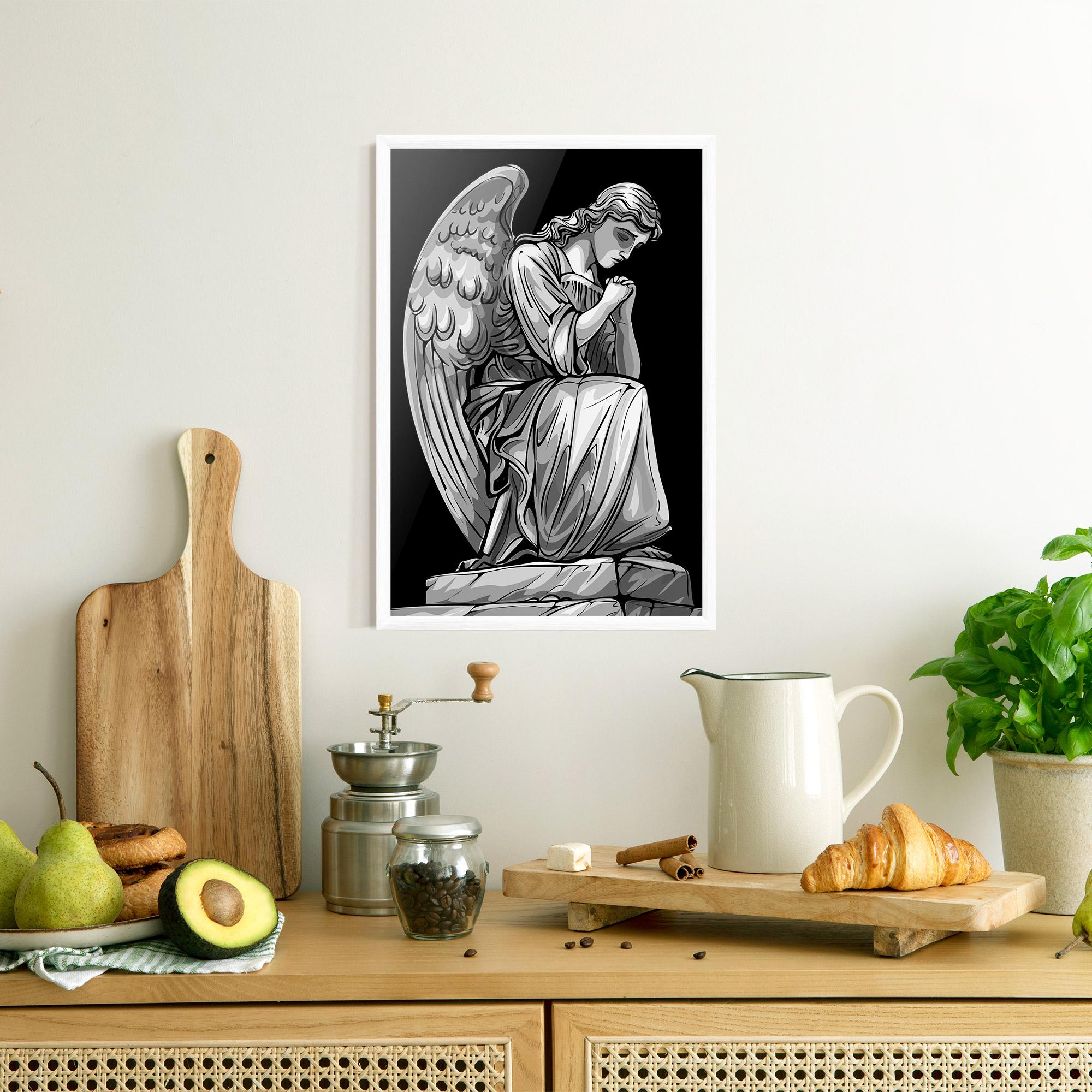 Keretezett Poszter Pray Angel mockup 8