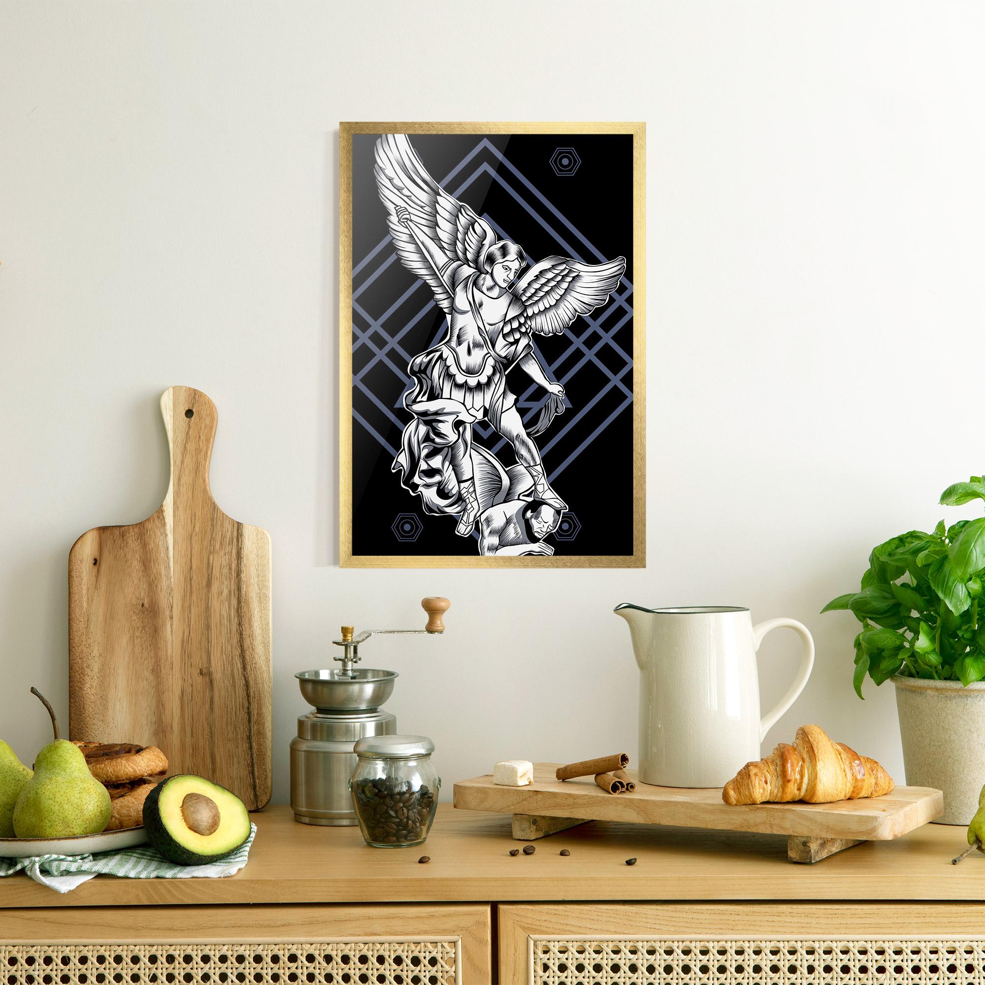 Keretezett Poszter Angel Fights mockup 8