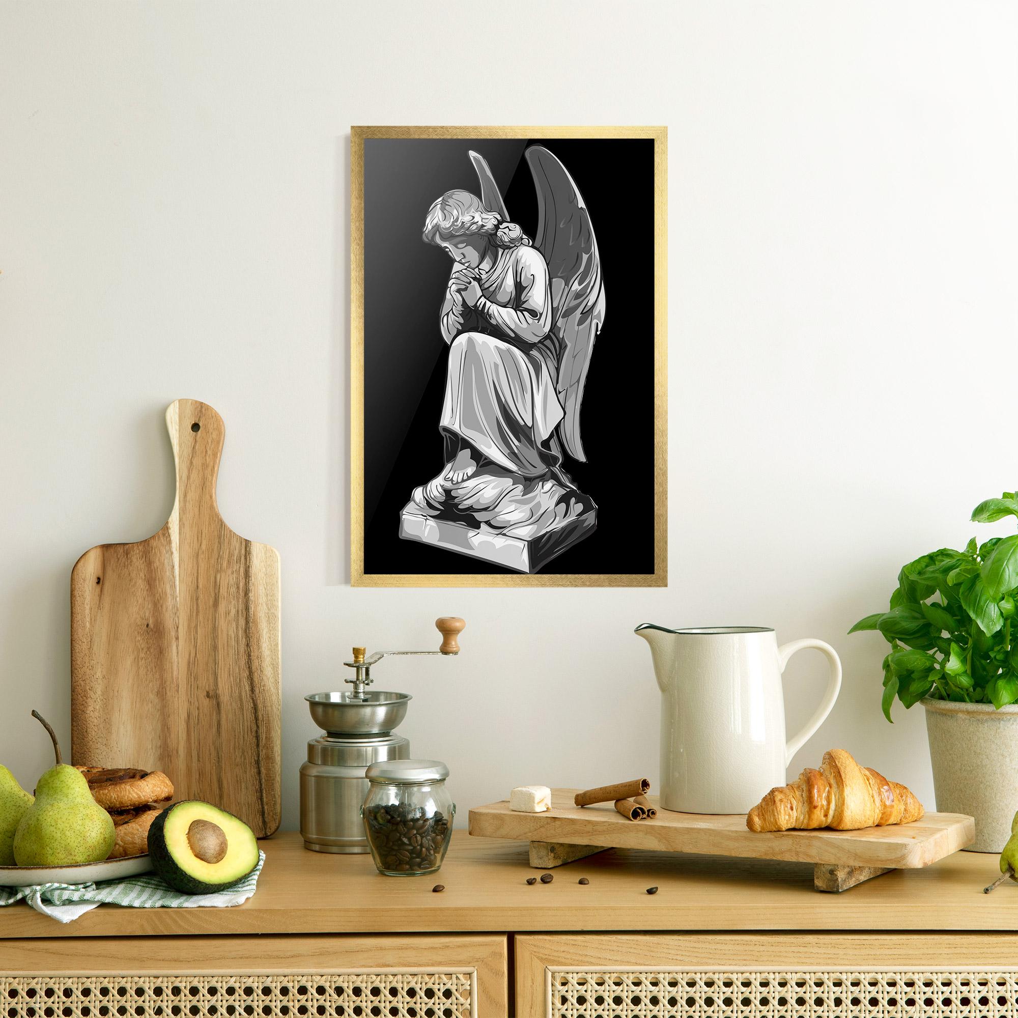 Keretezett Poszter Angel Pray mockup 8