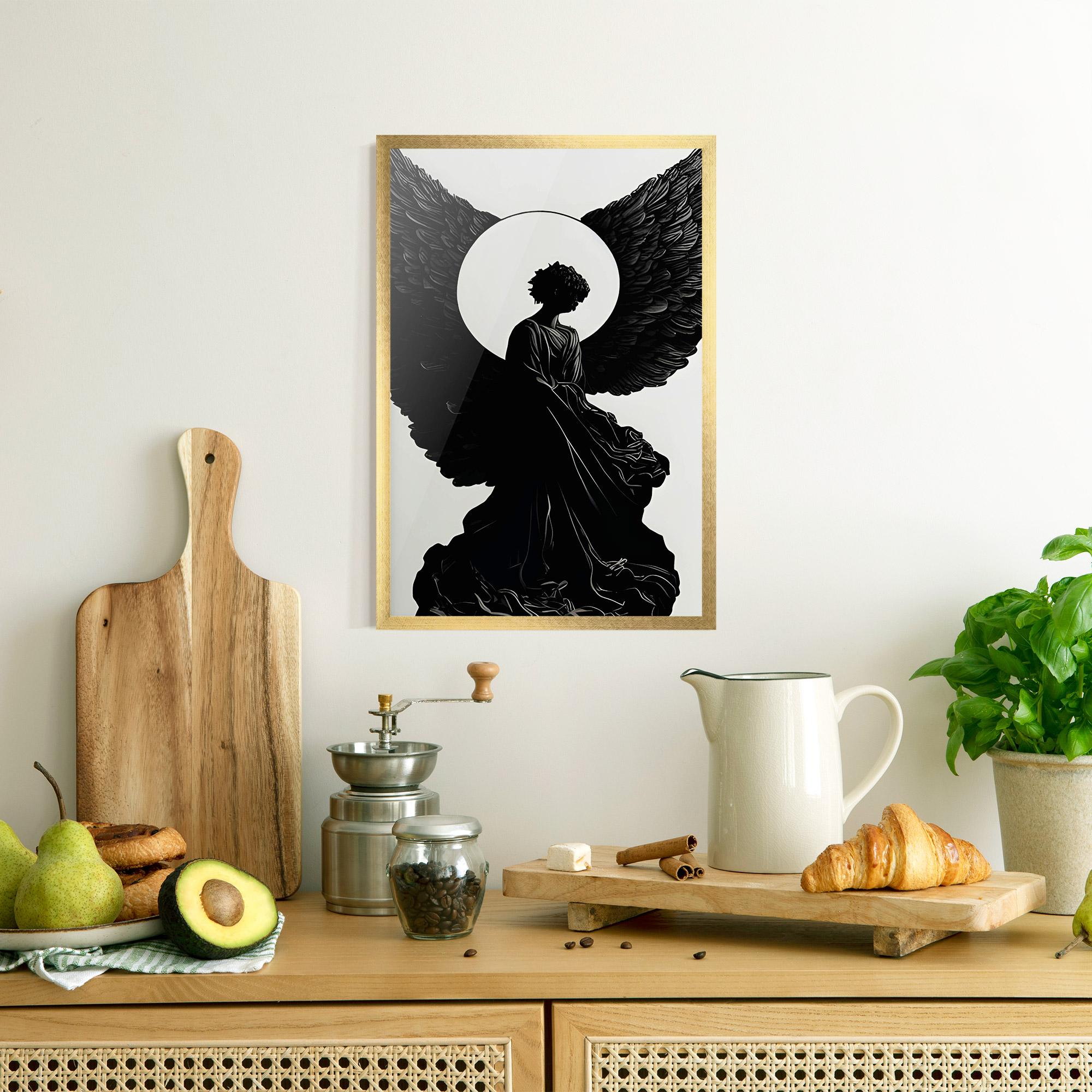 Keretezett Poszter Angel Shilouette mockup 8