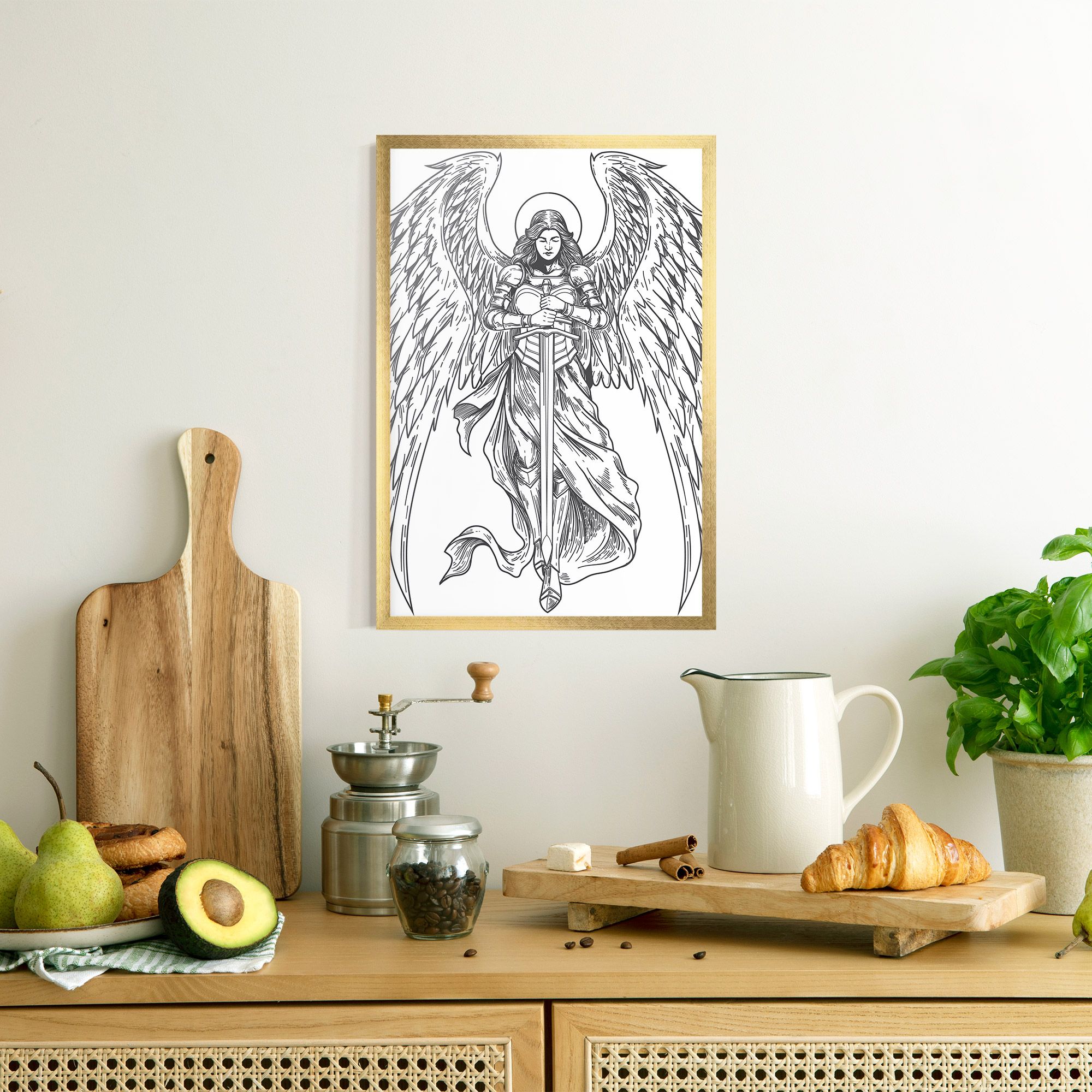 Grey Line Angel mockup 8