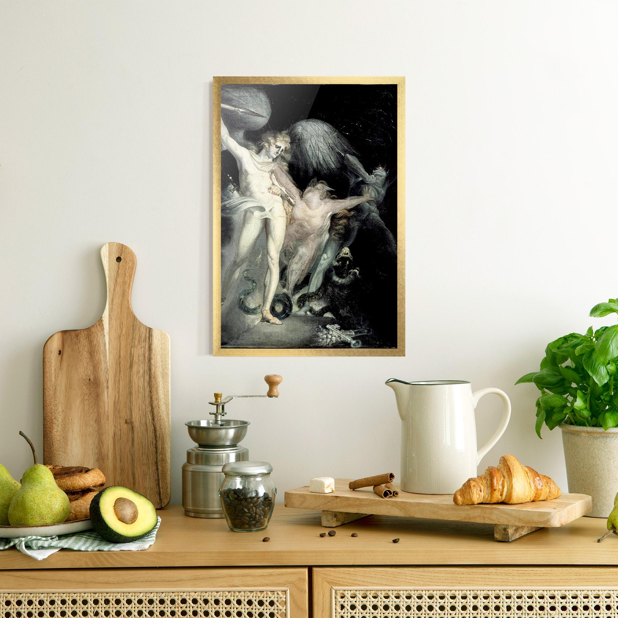 Keretezett Poszter Old Angel Painting mockup 8