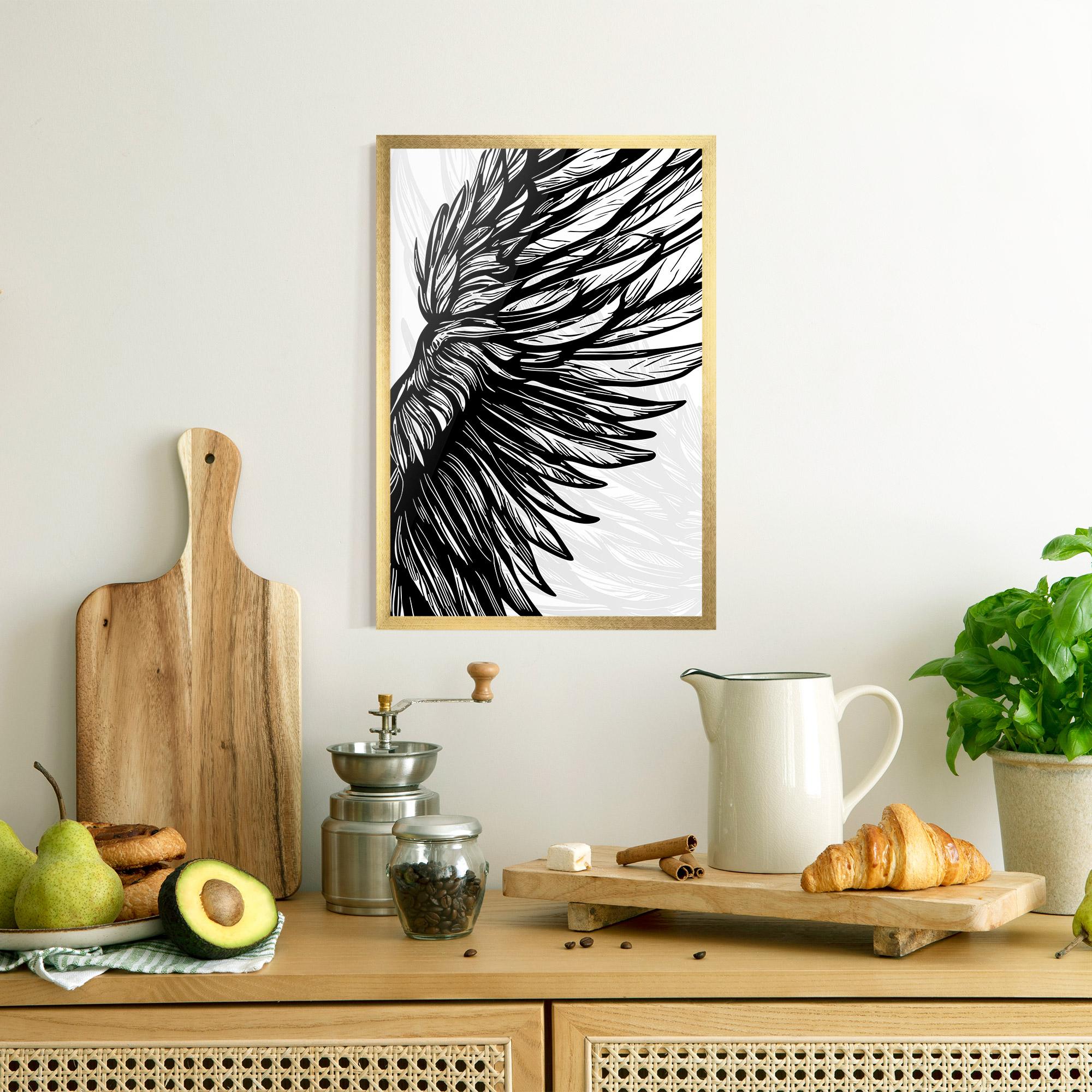 Keretezett Poszter Wing Line mockup 8