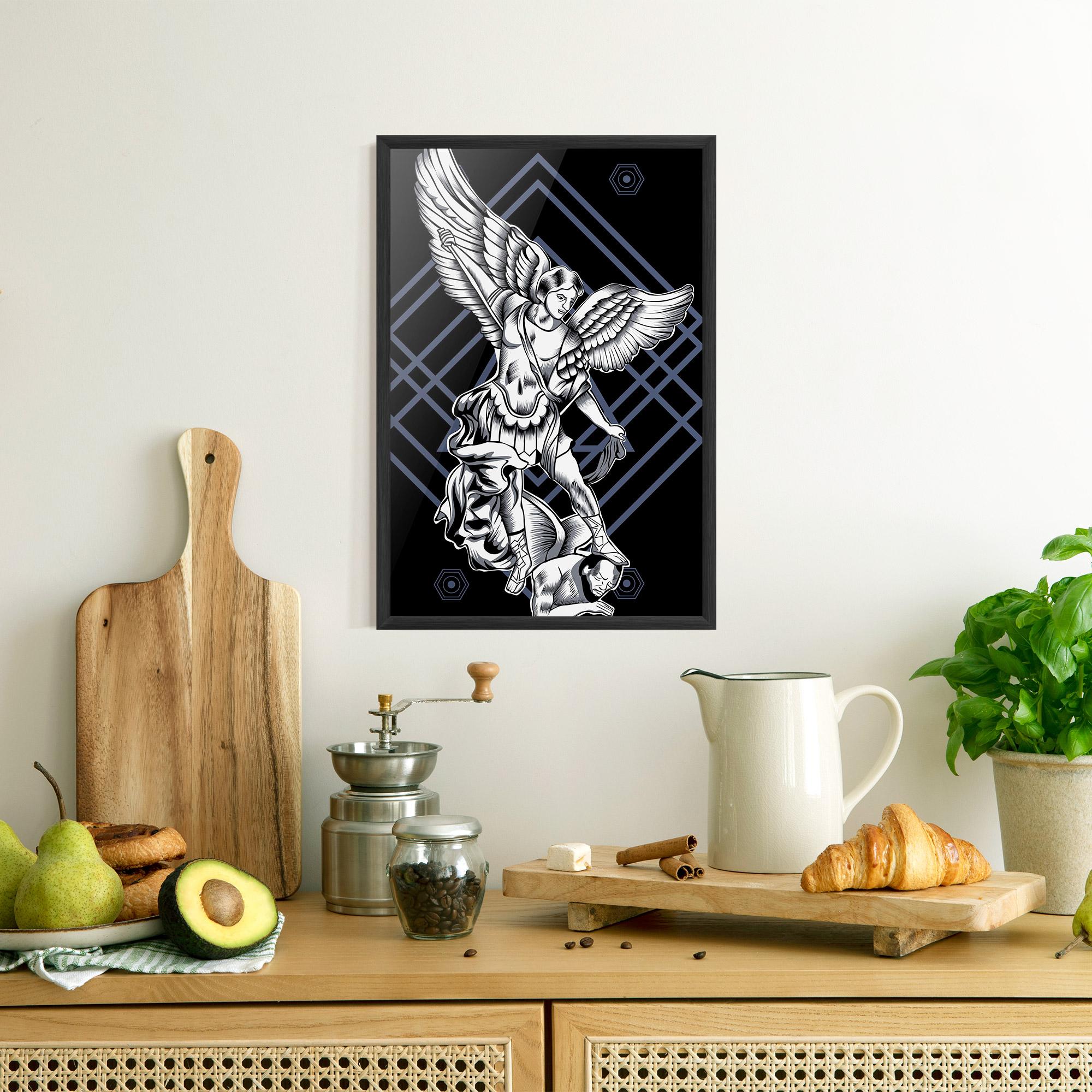 Keretezett Poszter Angel Fights mockup 8