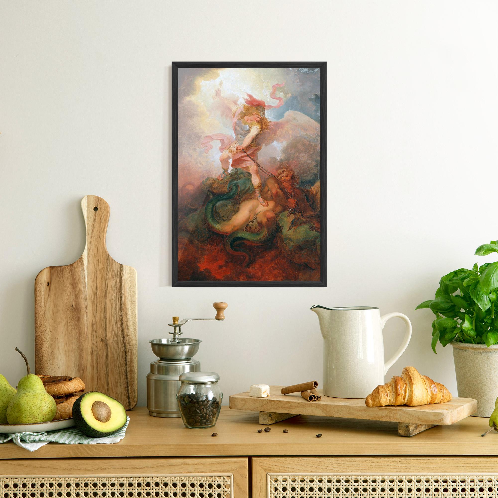 Keretezett Poszter Angel Killing Monster mockup 8