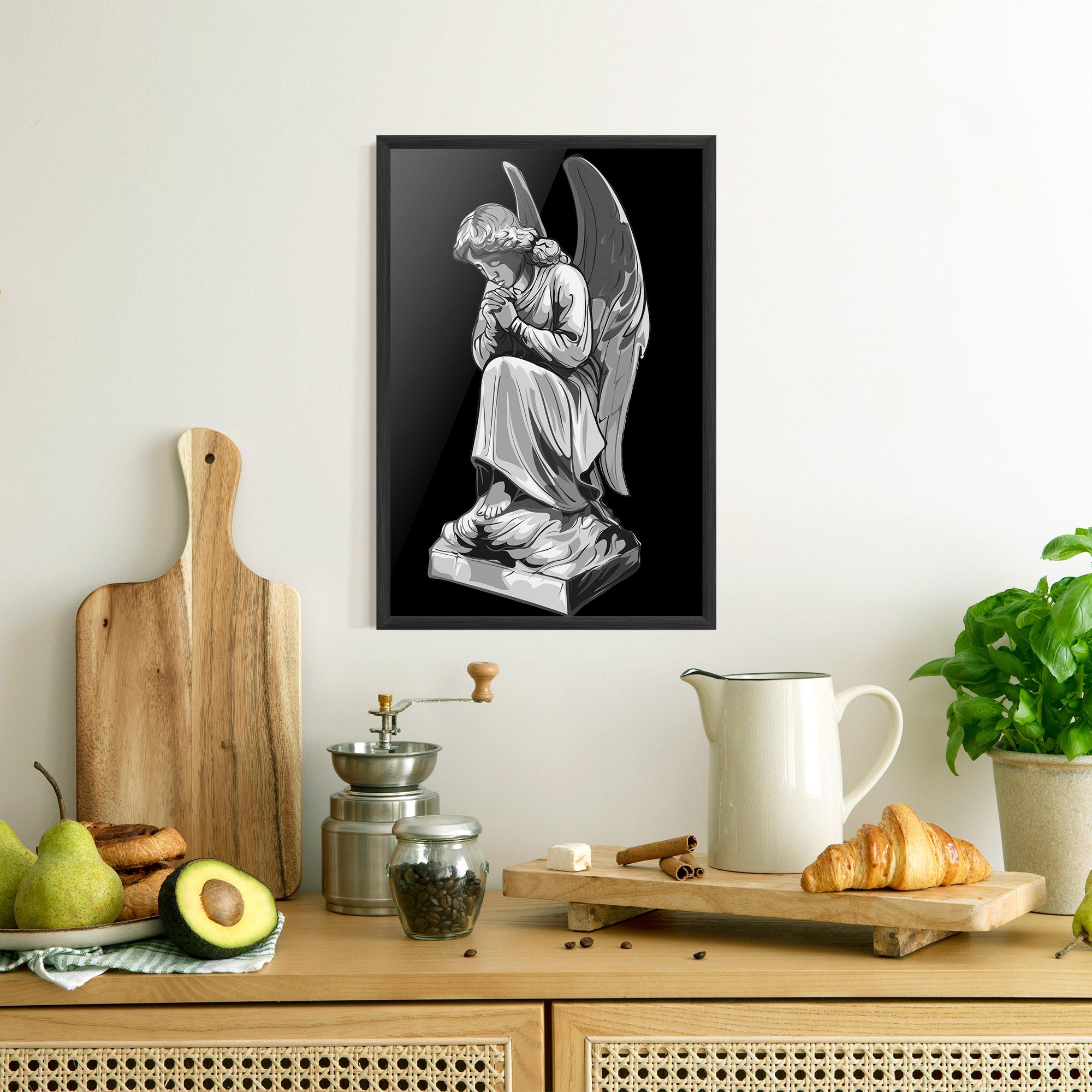 Keretezett Poszter Angel Pray mockup 8