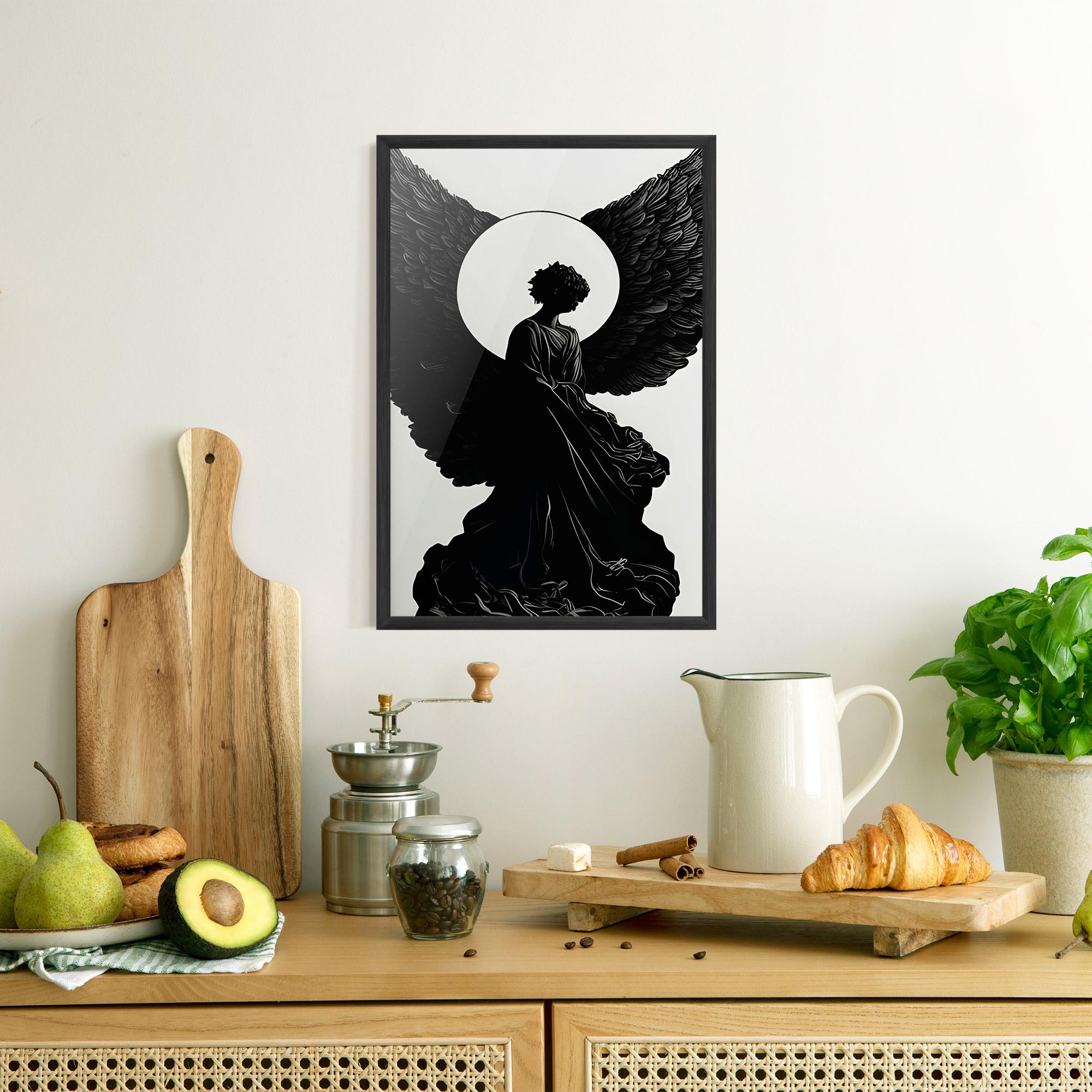 Keretezett Poszter Angel Shilouette mockup 8