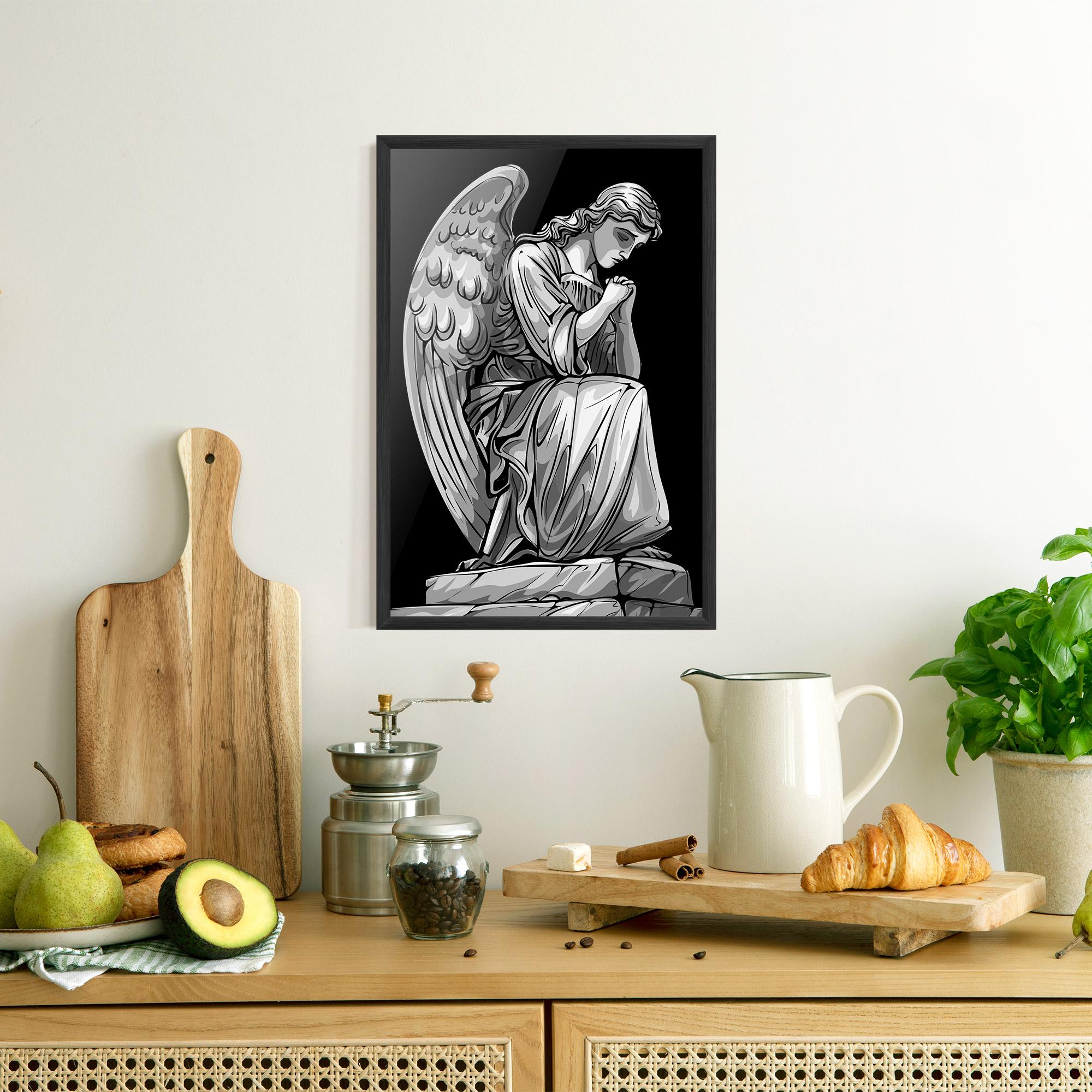 Keretezett Poszter Pray Angel mockup 8