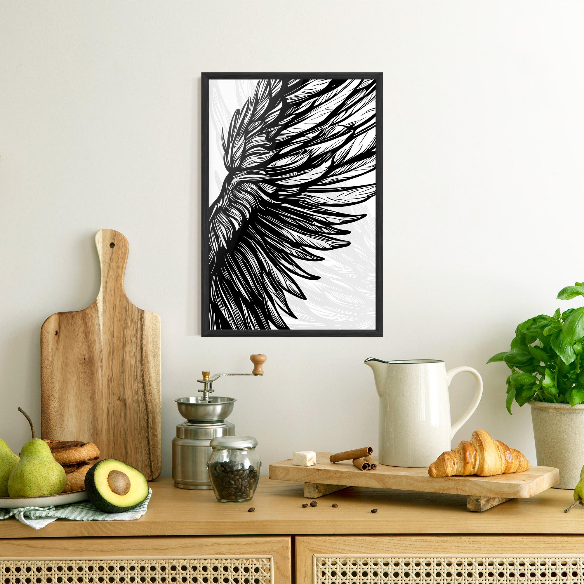 Keretezett Poszter Wing Line mockup 8