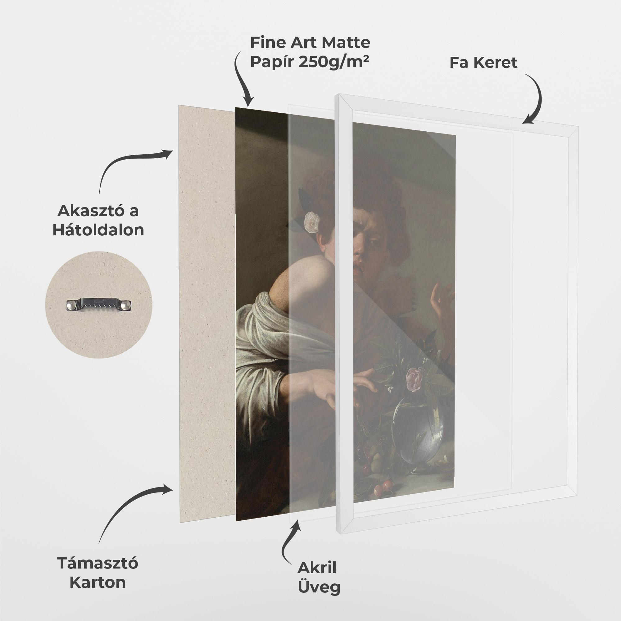 Keretezett Poszter Boy Bitten By A Lizard mockup 1