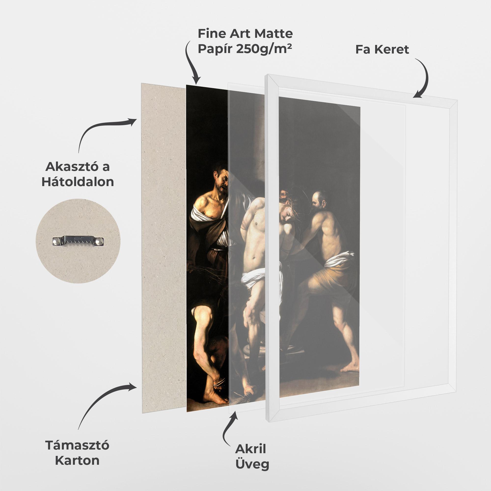 Keretezett Poszter The Flagellation Of Christ mockup 1