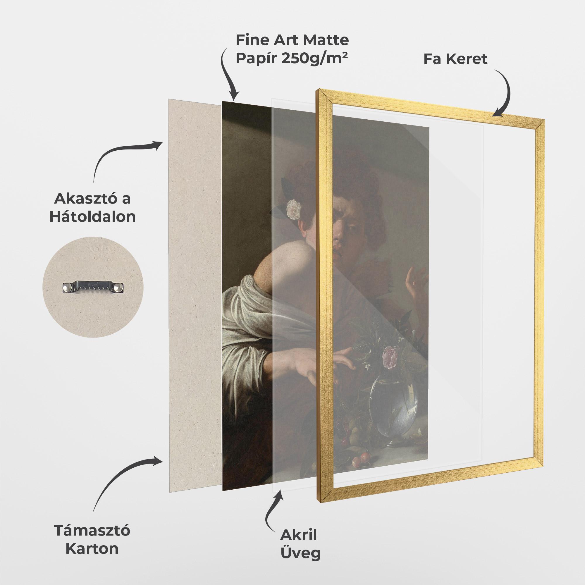 Keretezett Poszter Boy Bitten By A Lizard mockup 1