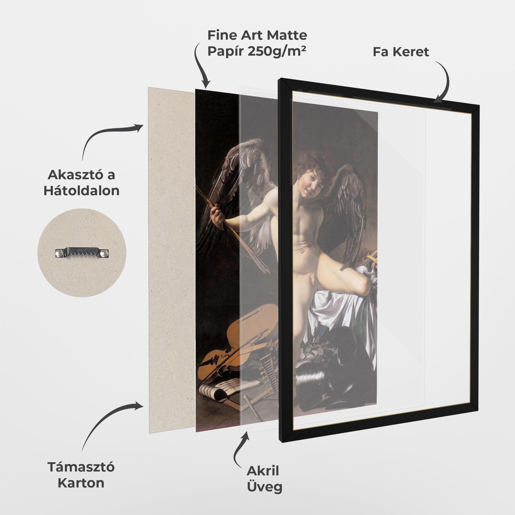 Keretezett Poszter Amor Vincet Omnia mockup 1