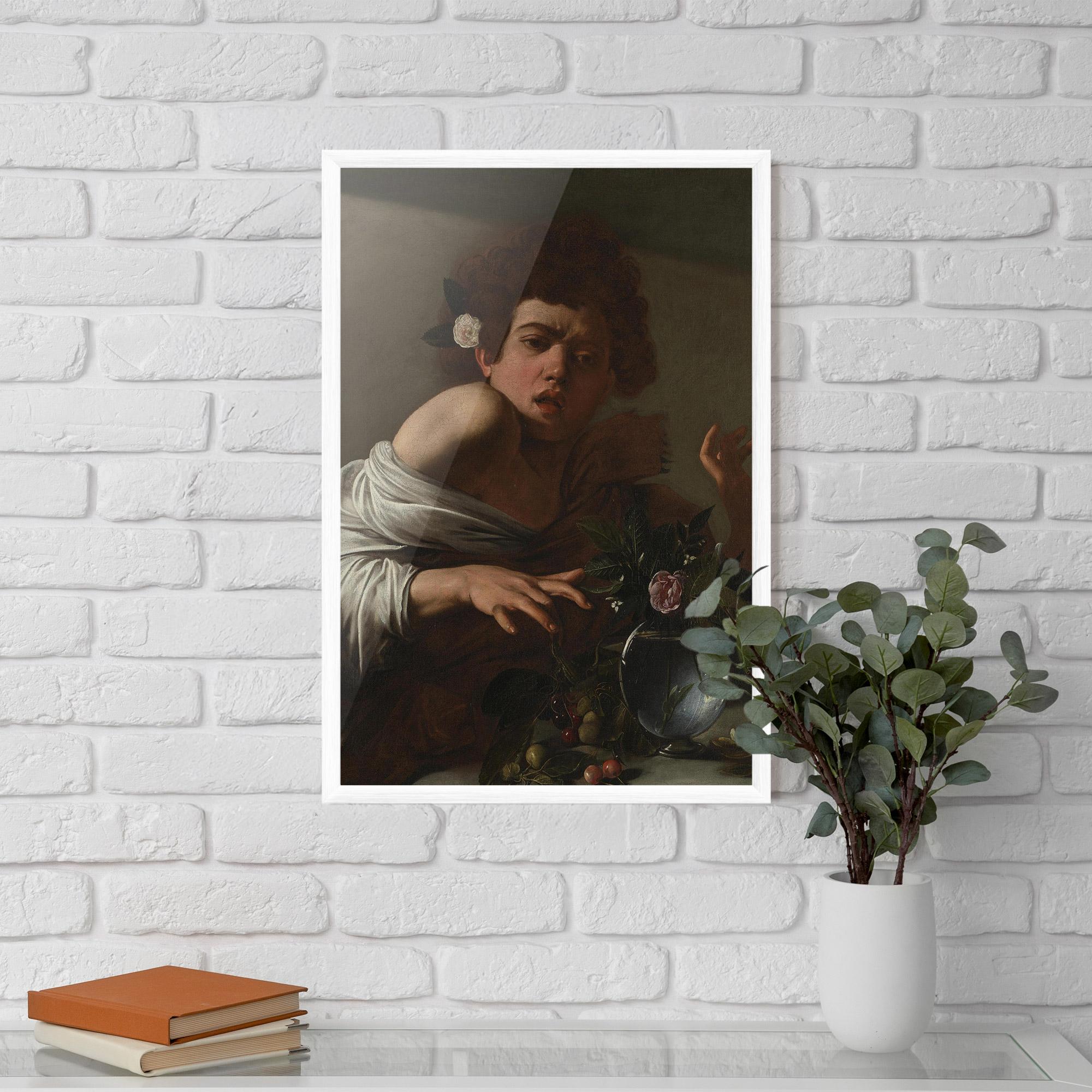 Keretezett Poszter Boy Bitten By A Lizard mockup 5