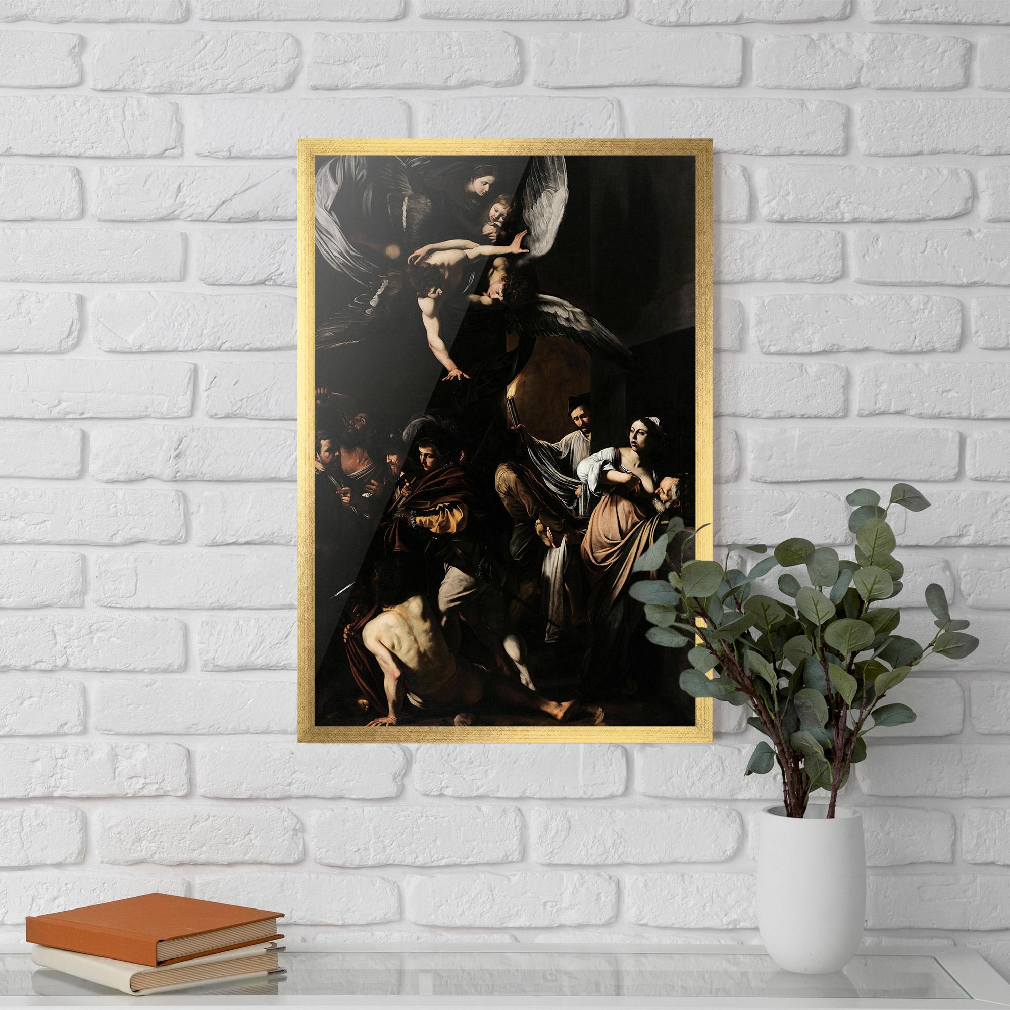 Keretezett Poszter Sette Opere Di Misericordia mockup 5