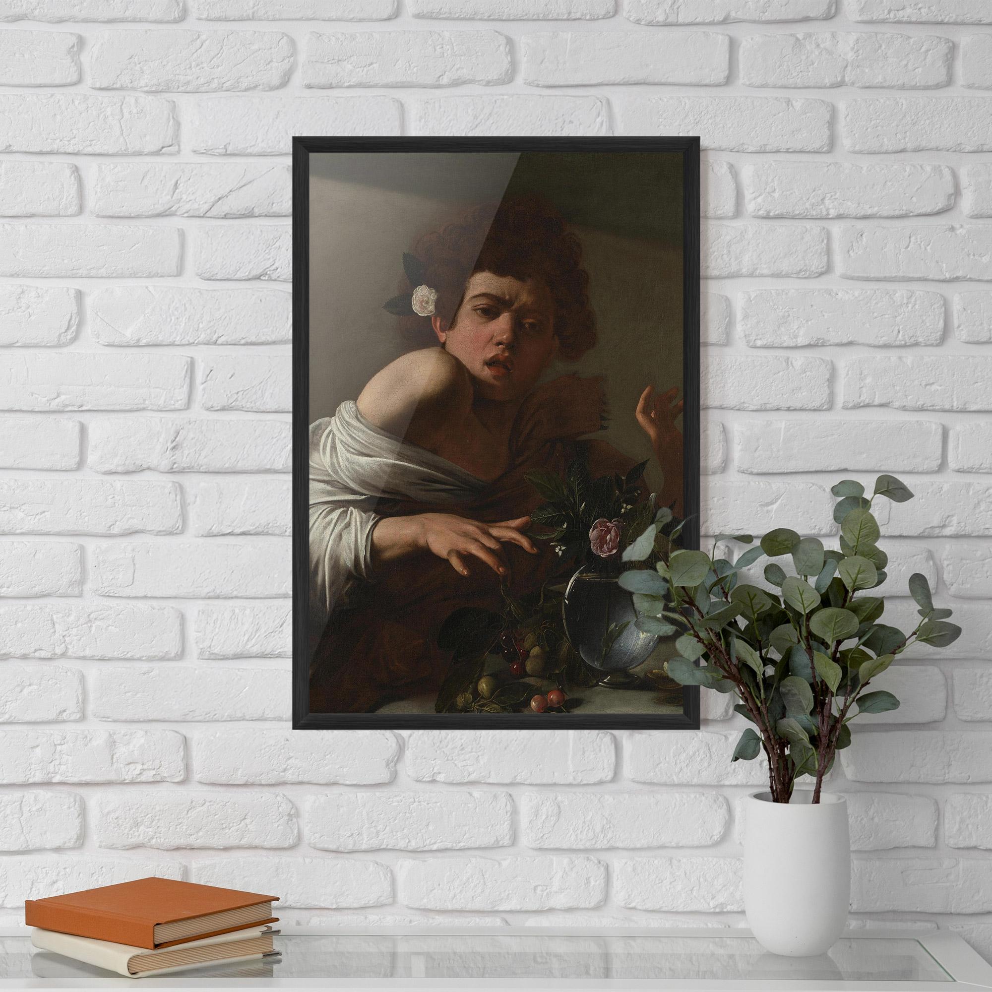 Keretezett Poszter Boy Bitten By A Lizard mockup 5