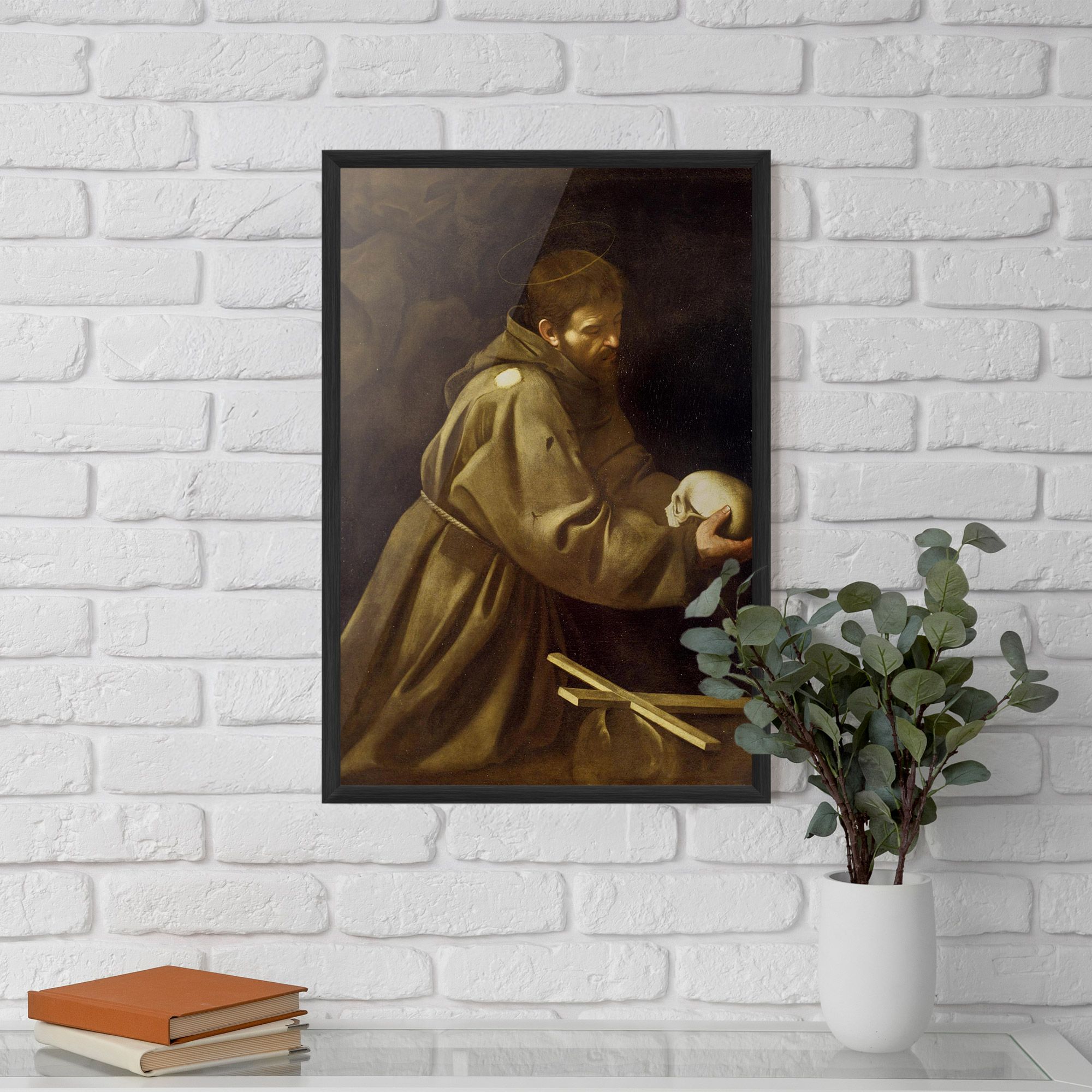 Caravaggio Francis Prayer mockup 5