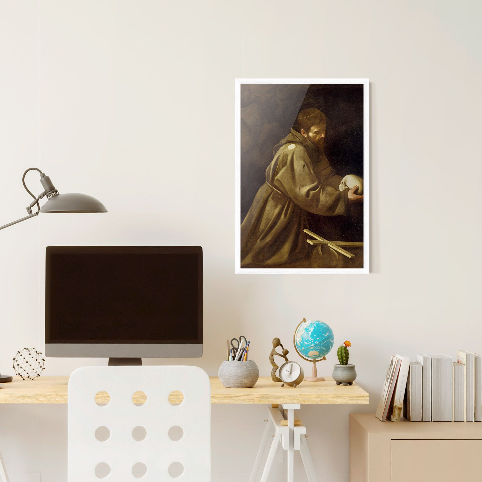 Caravaggio Francis Prayer mockup 6