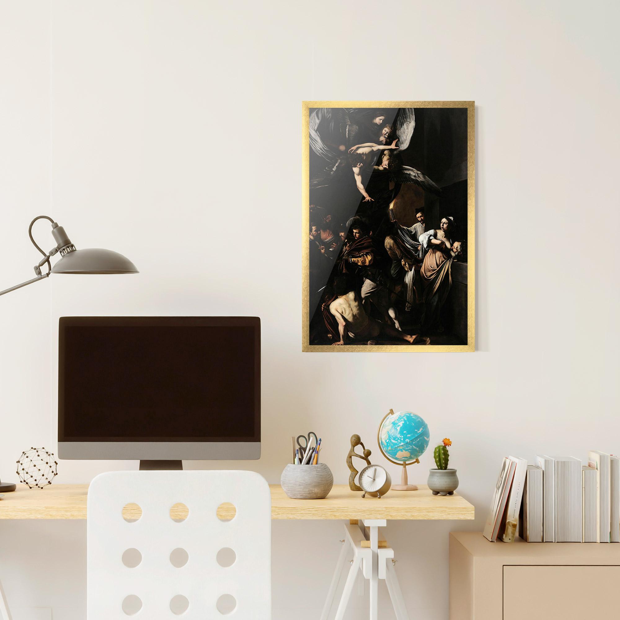 Keretezett Poszter Sette Opere Di Misericordia mockup 6