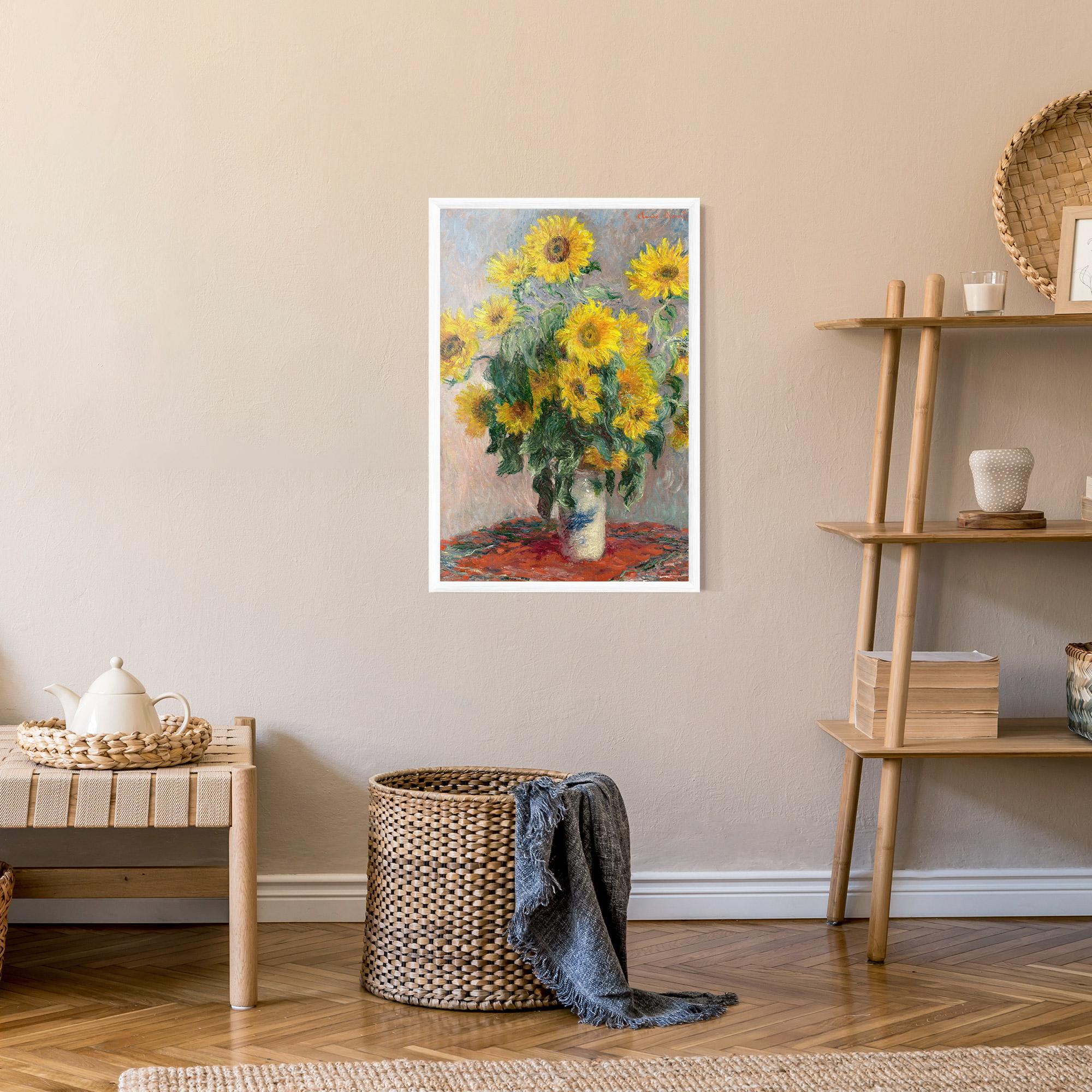 Keretezett Poszter Bouquet Of Sunflowers 1881 mockup 9