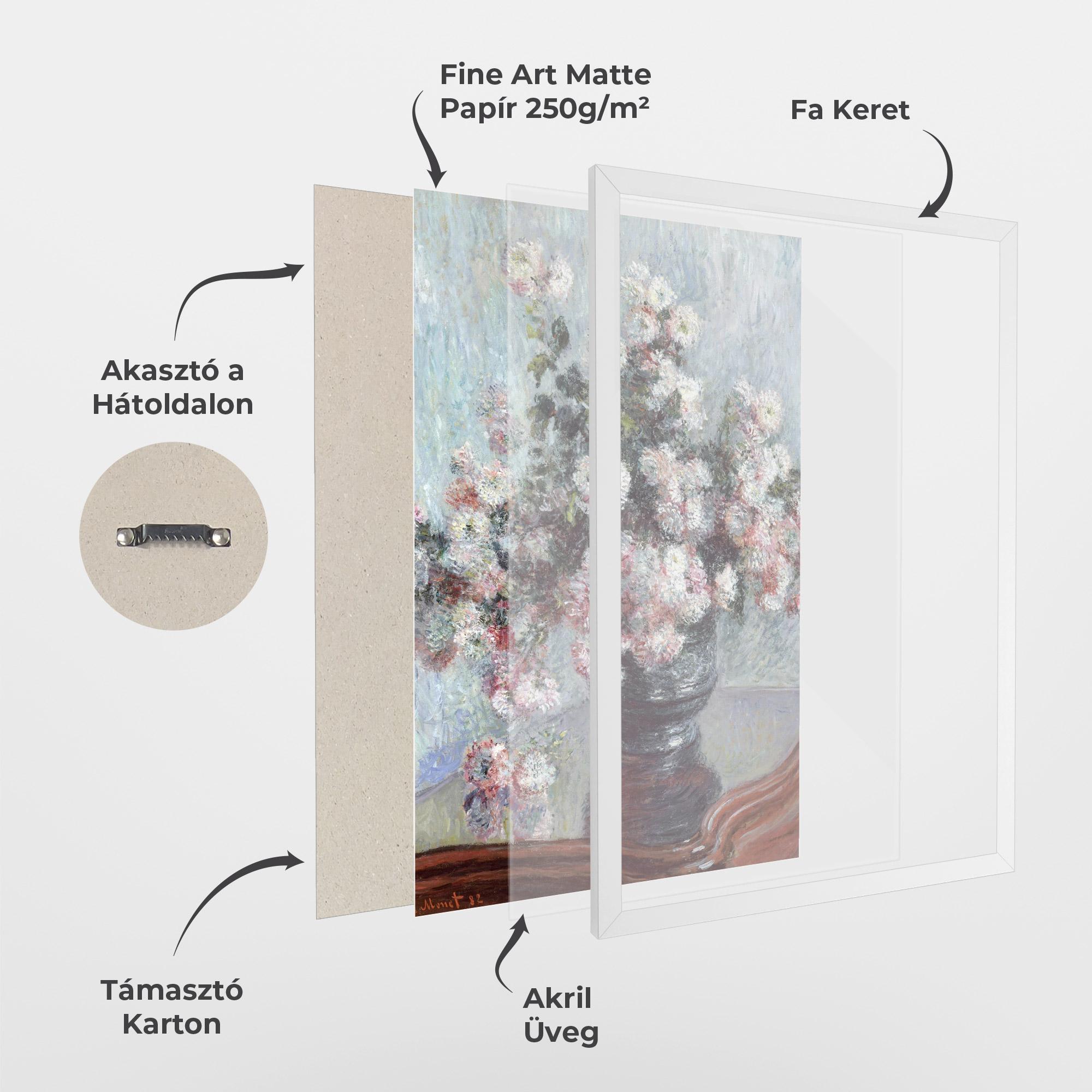 Keretezett Poszter Chrysanthemums mockup 1