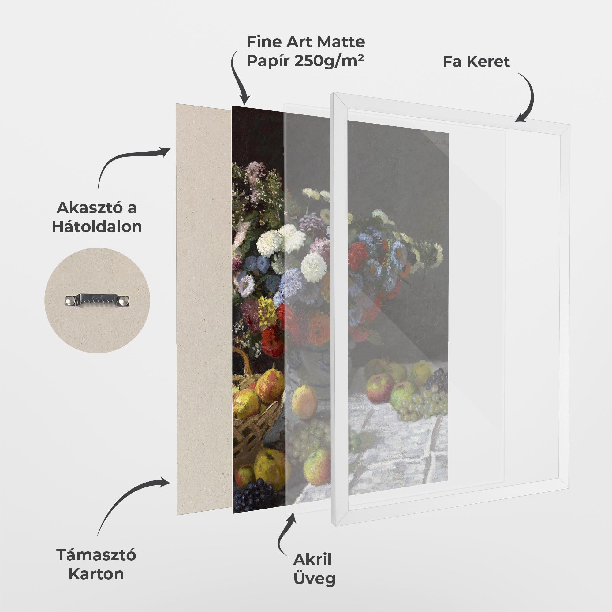 Keretezett Poszter Still Life With Flowers mockup 1