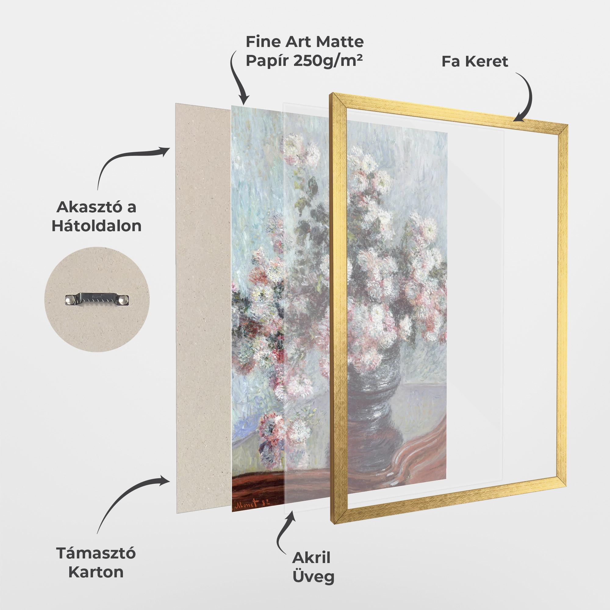 Keretezett Poszter Chrysanthemums mockup 1