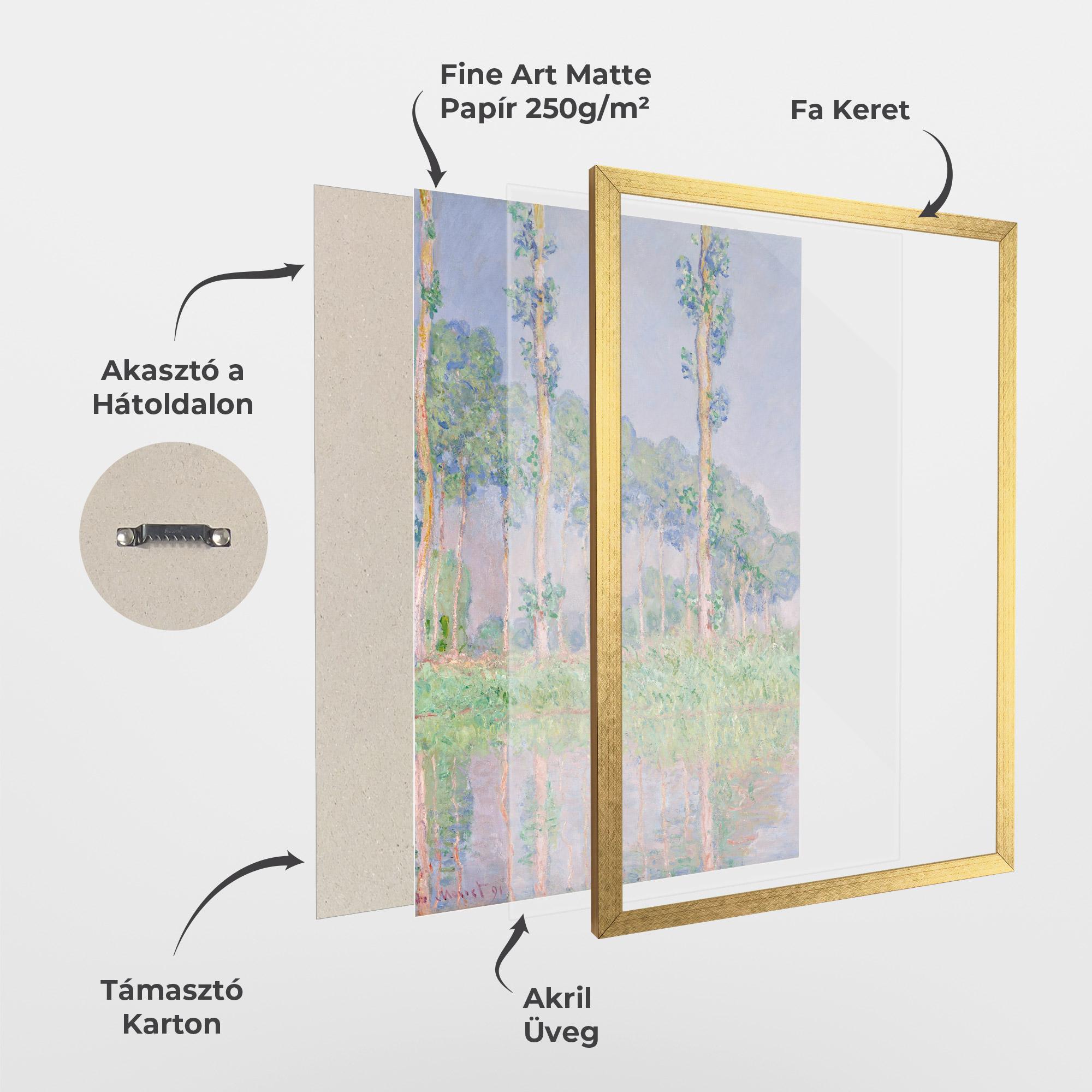 Keretezett Poszter Monet Pink Effect mockup 1