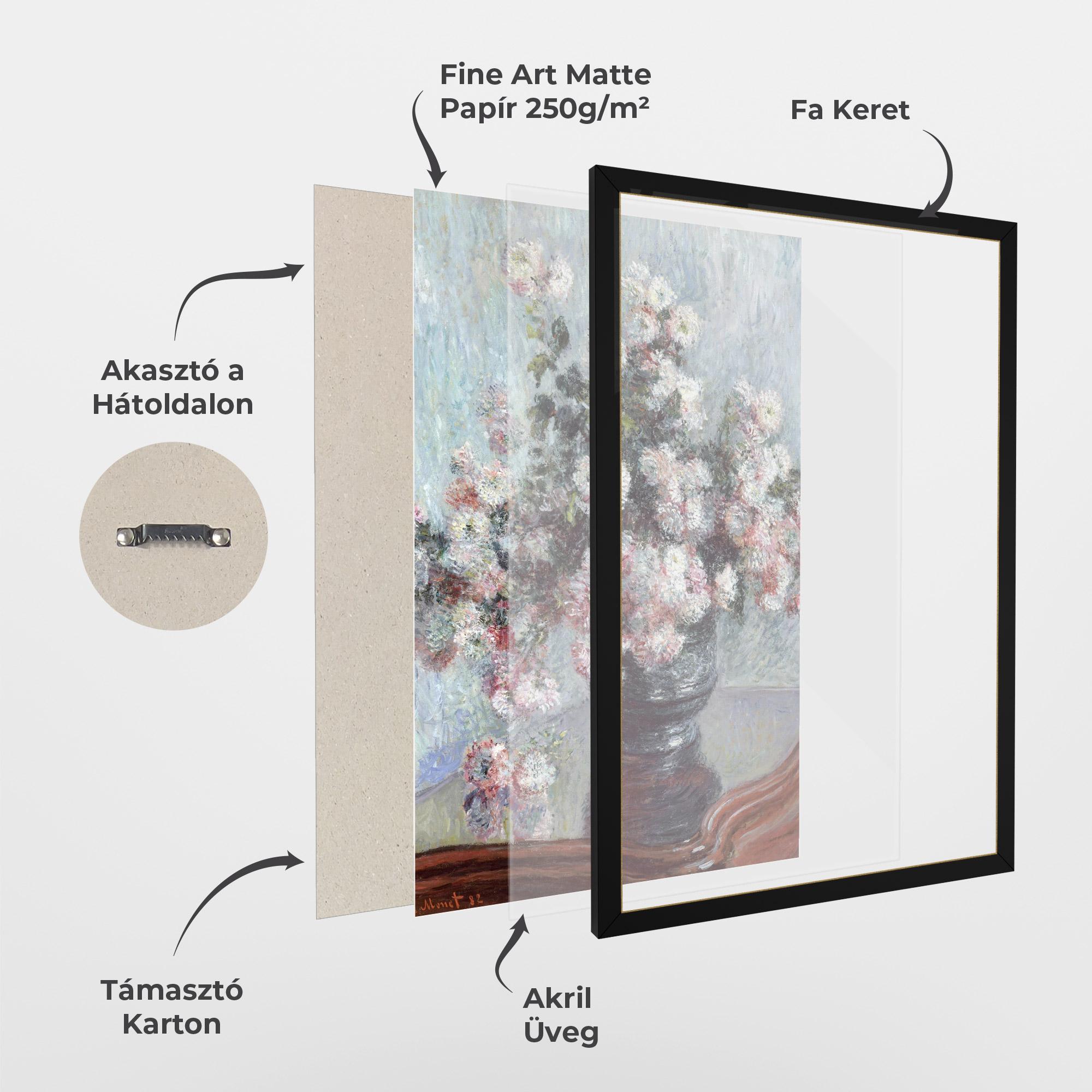 Keretezett Poszter Chrysanthemums mockup 1