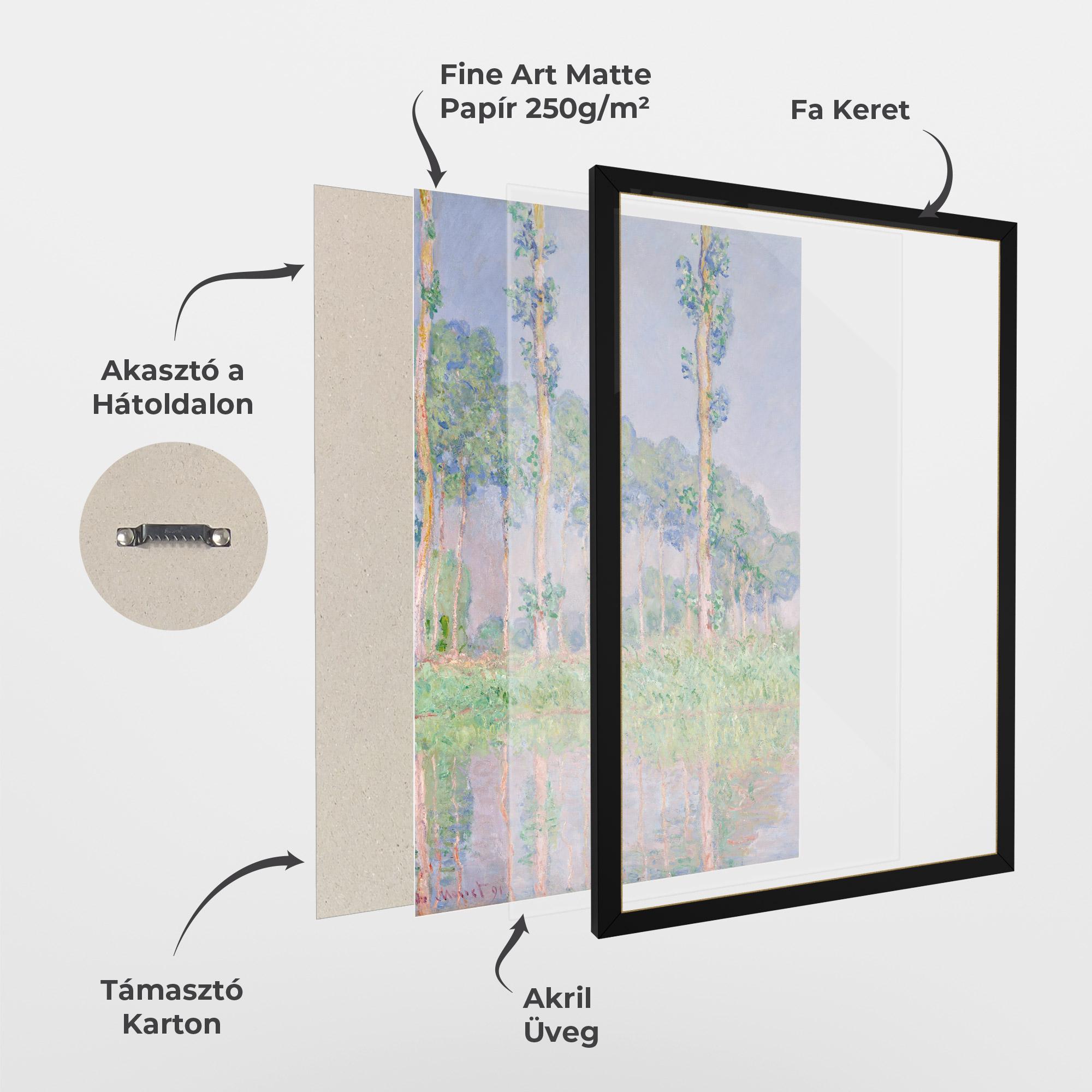 Keretezett Poszter Monet Pink Effect mockup 1