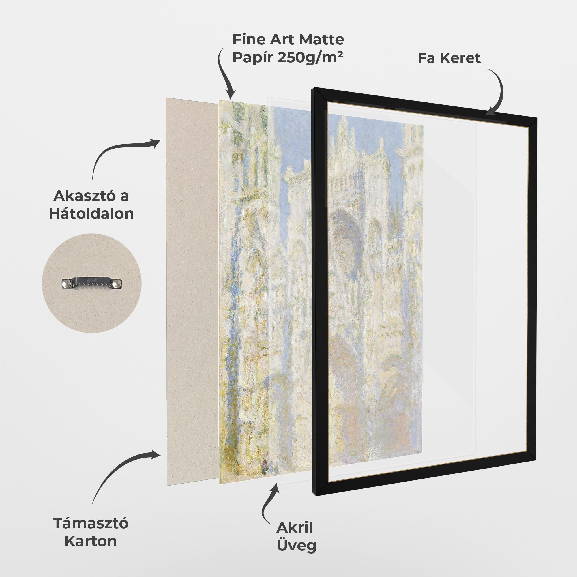 Keretezett Poszter Rouen Cathedral mockup 1