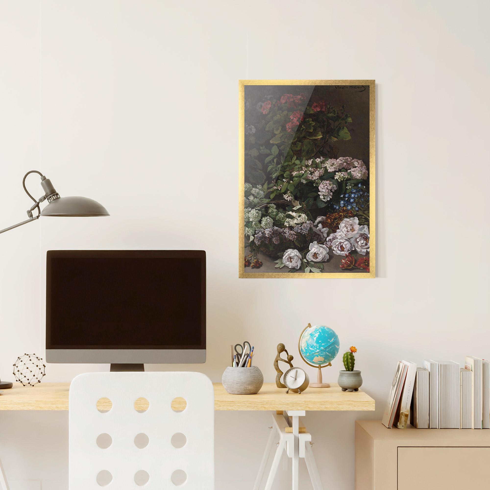 Keretezett Poszter Spring Flowers Monet mockup 6