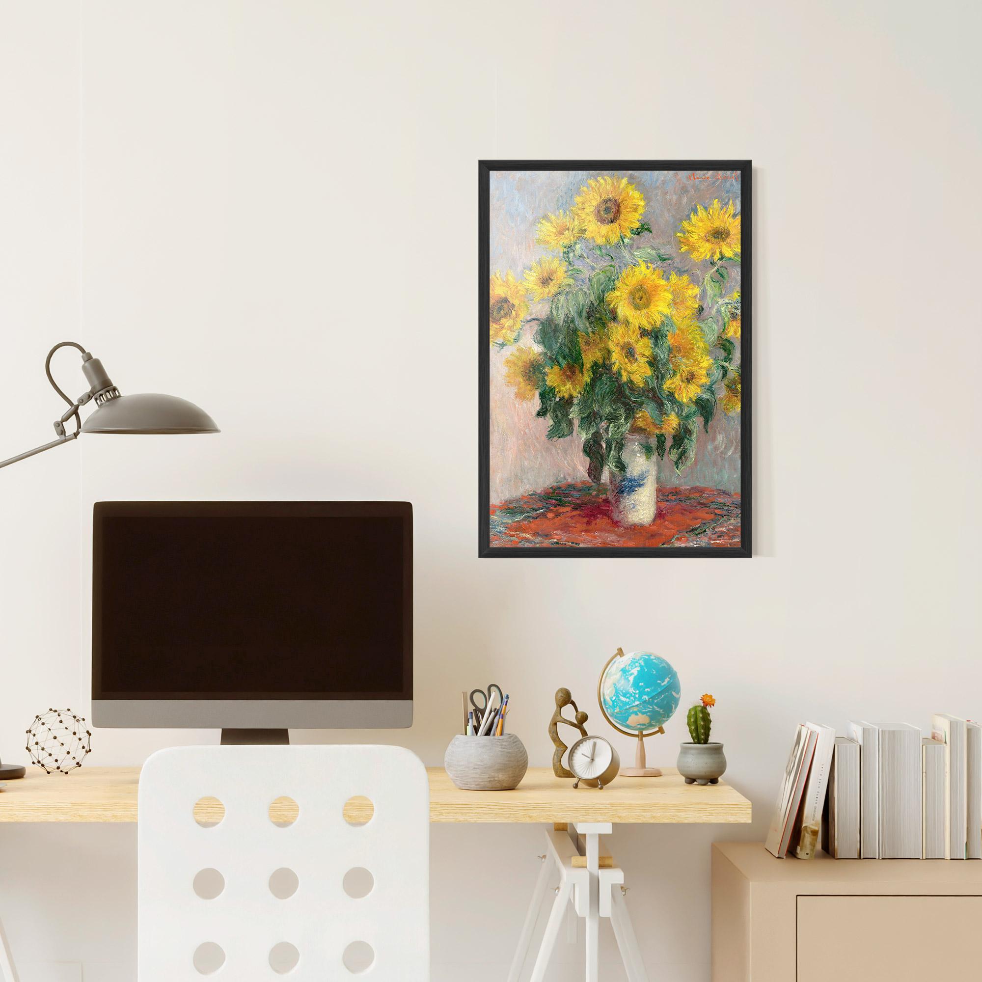 Keretezett Poszter Bouquet Of Sunflowers 1881 mockup 6