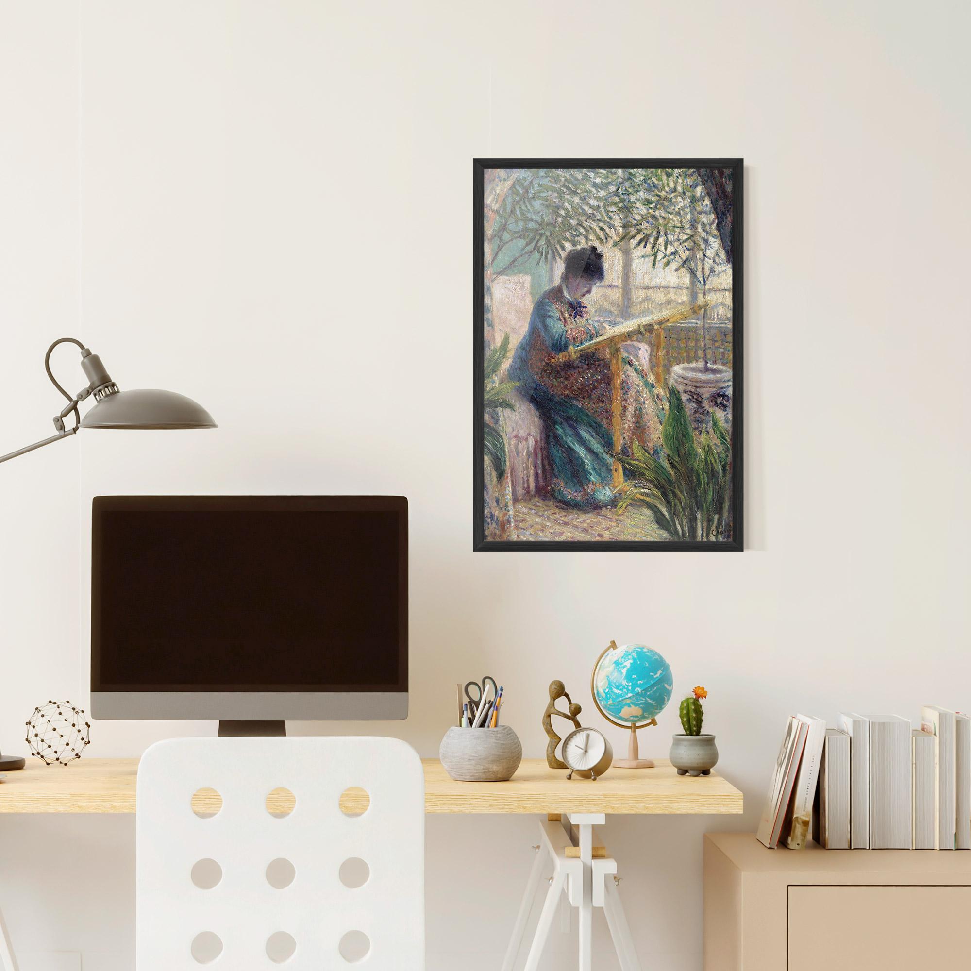 Keretezett Poszter Monet Embroidering mockup 6