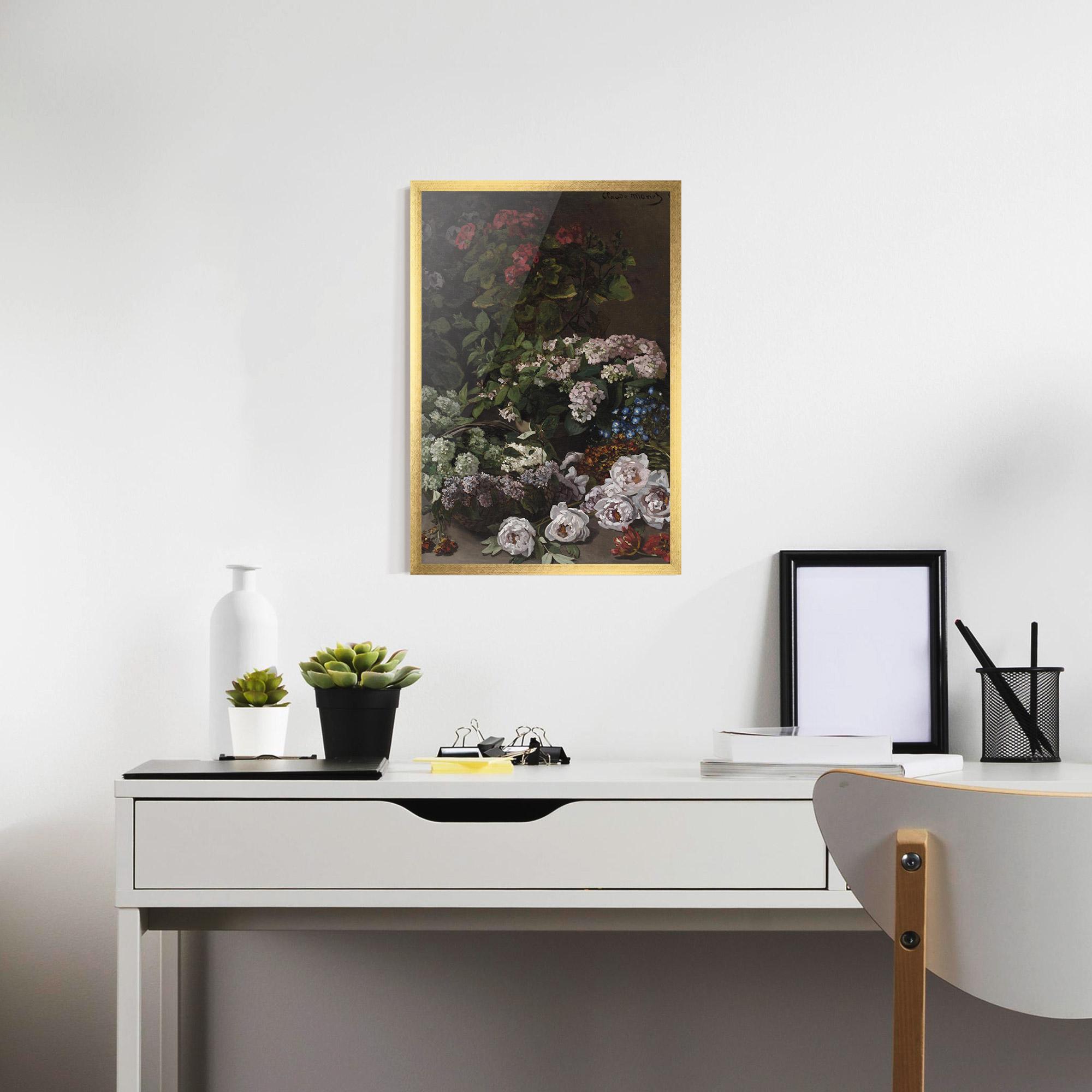 Keretezett Poszter Spring Flowers Monet mockup 7