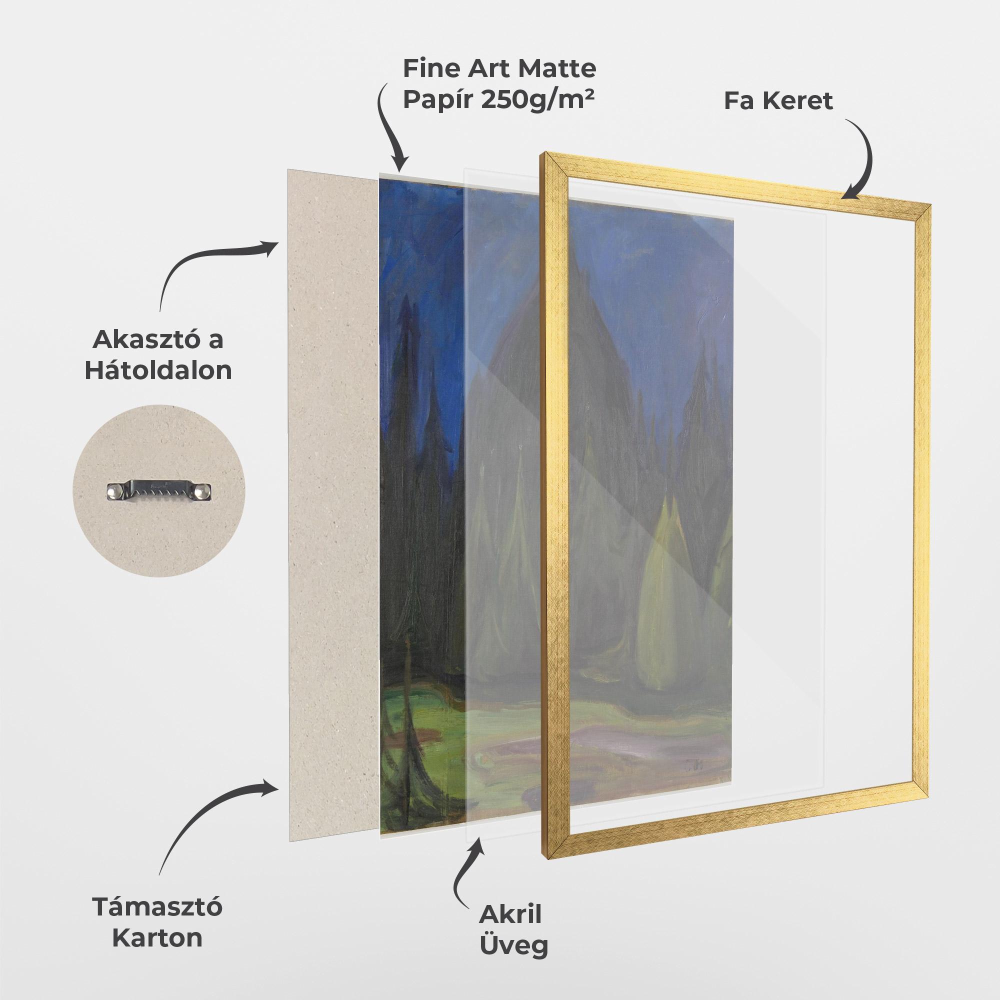 Keretezett Poszter Dark Spruce Forest mockup 1