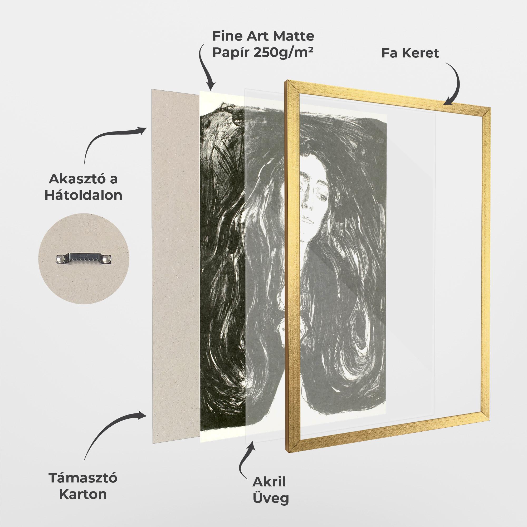 Keretezett Poszter The Brooch Eva Mudocci mockup 1