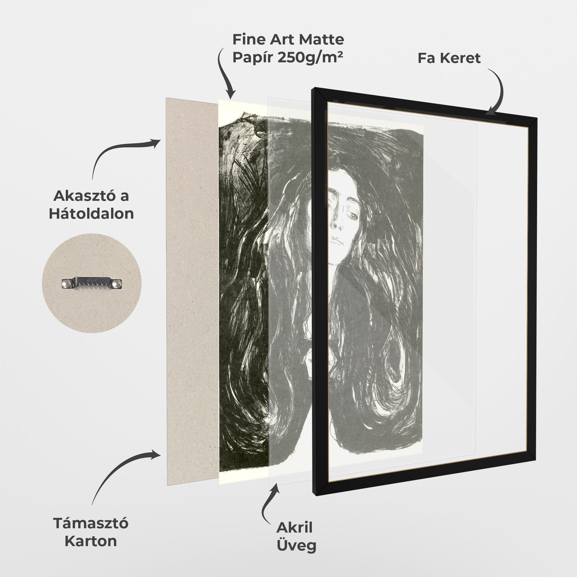 Keretezett Poszter The Brooch Eva Mudocci mockup 1