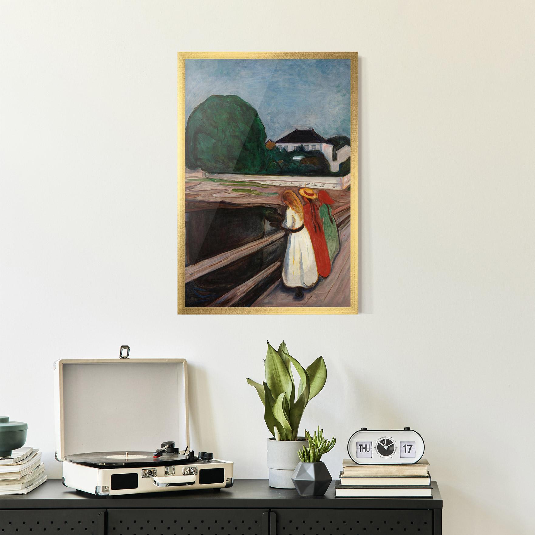 Keretezett Poszter Girls On The Bridge mockup 2