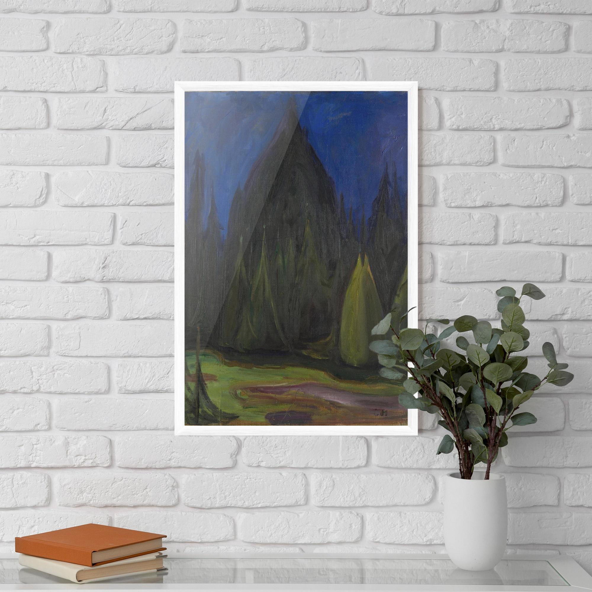 Keretezett Poszter Dark Spruce Forest mockup 5