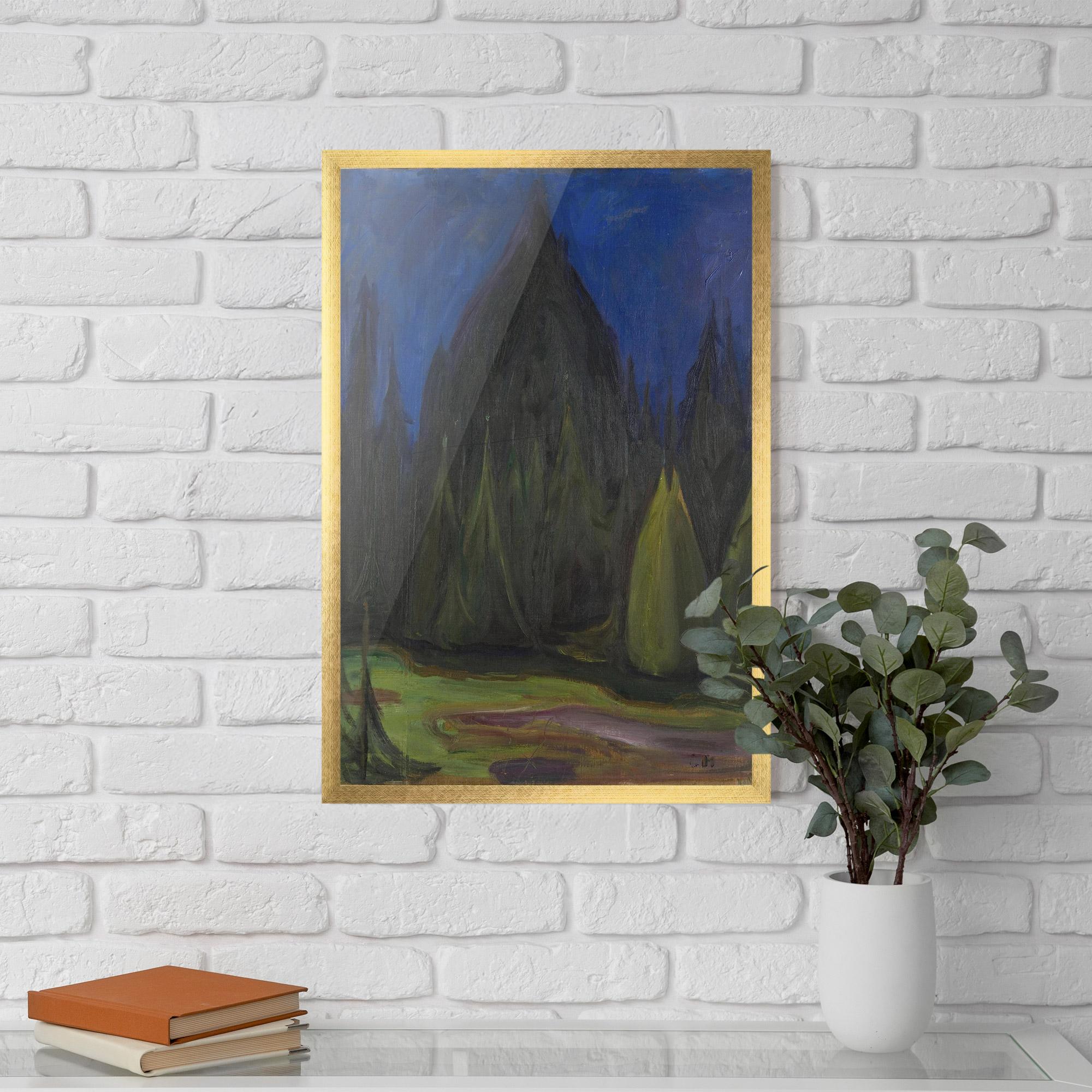 Keretezett Poszter Dark Spruce Forest mockup 5