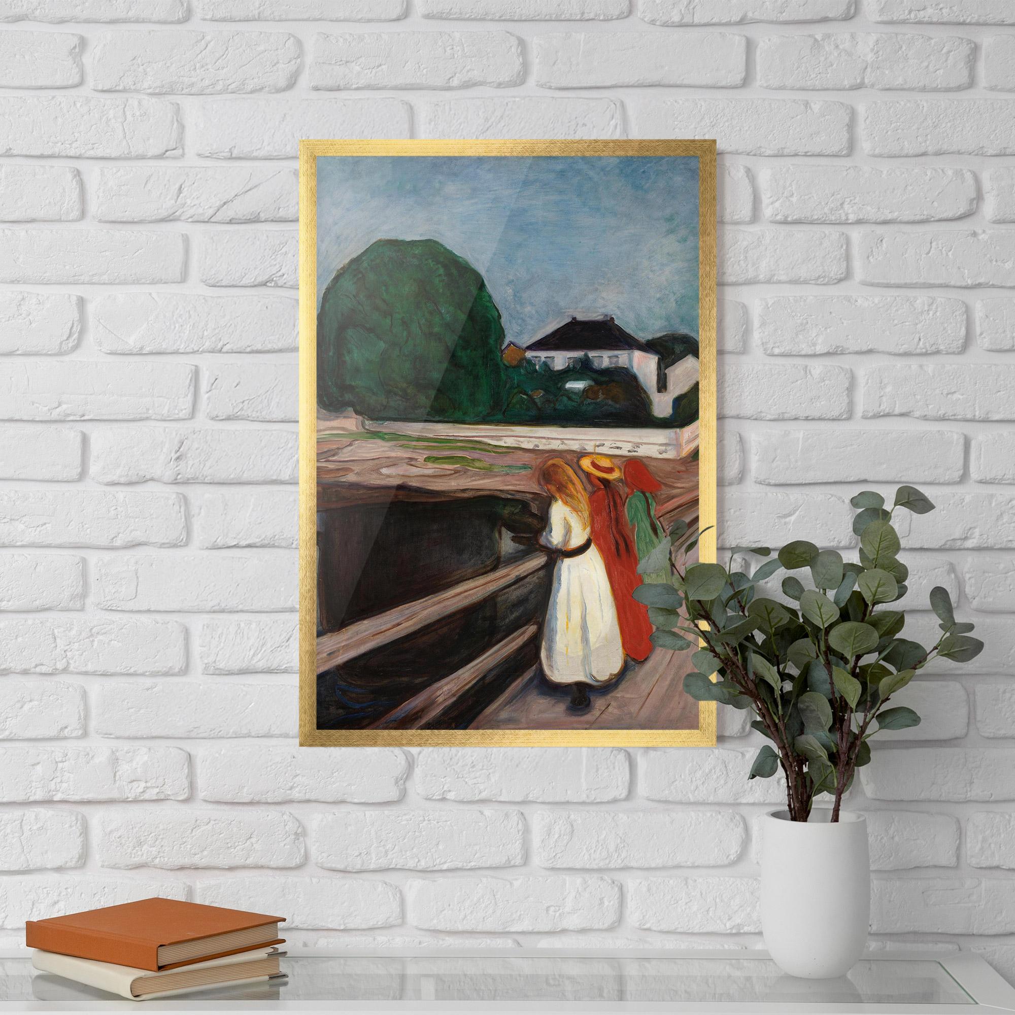 Keretezett Poszter Girls On The Bridge mockup 5