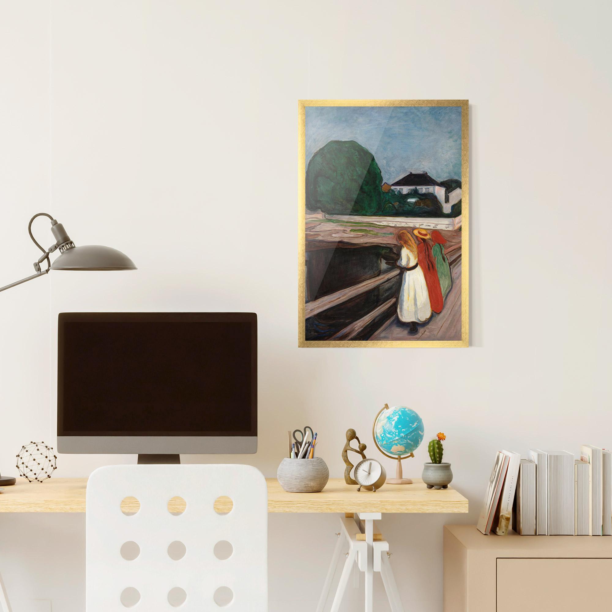 Keretezett Poszter Girls On The Bridge mockup 6