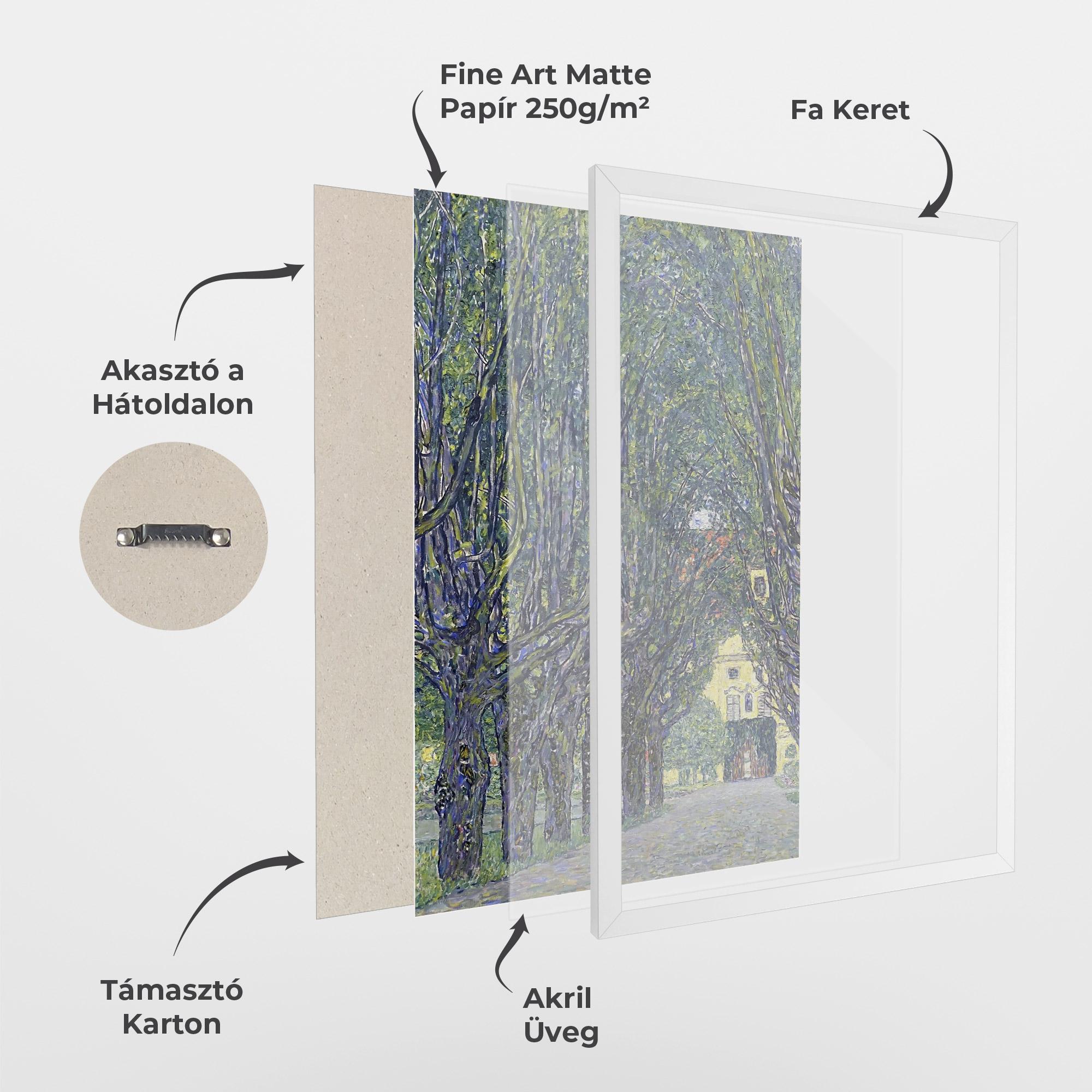 Keretezett Poszter Allee At Schloss Kammer mockup 1