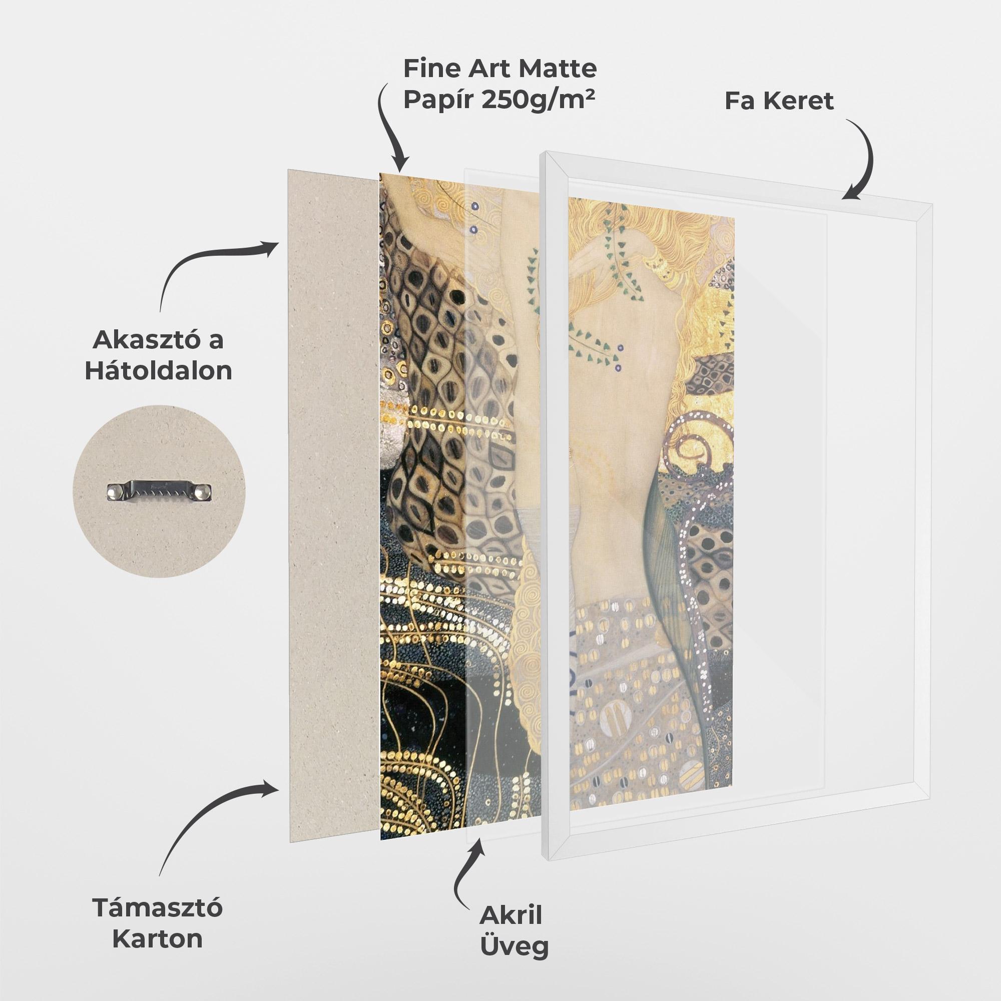 Keretezett Poszter Gustav Klimt Paint mockup 1
