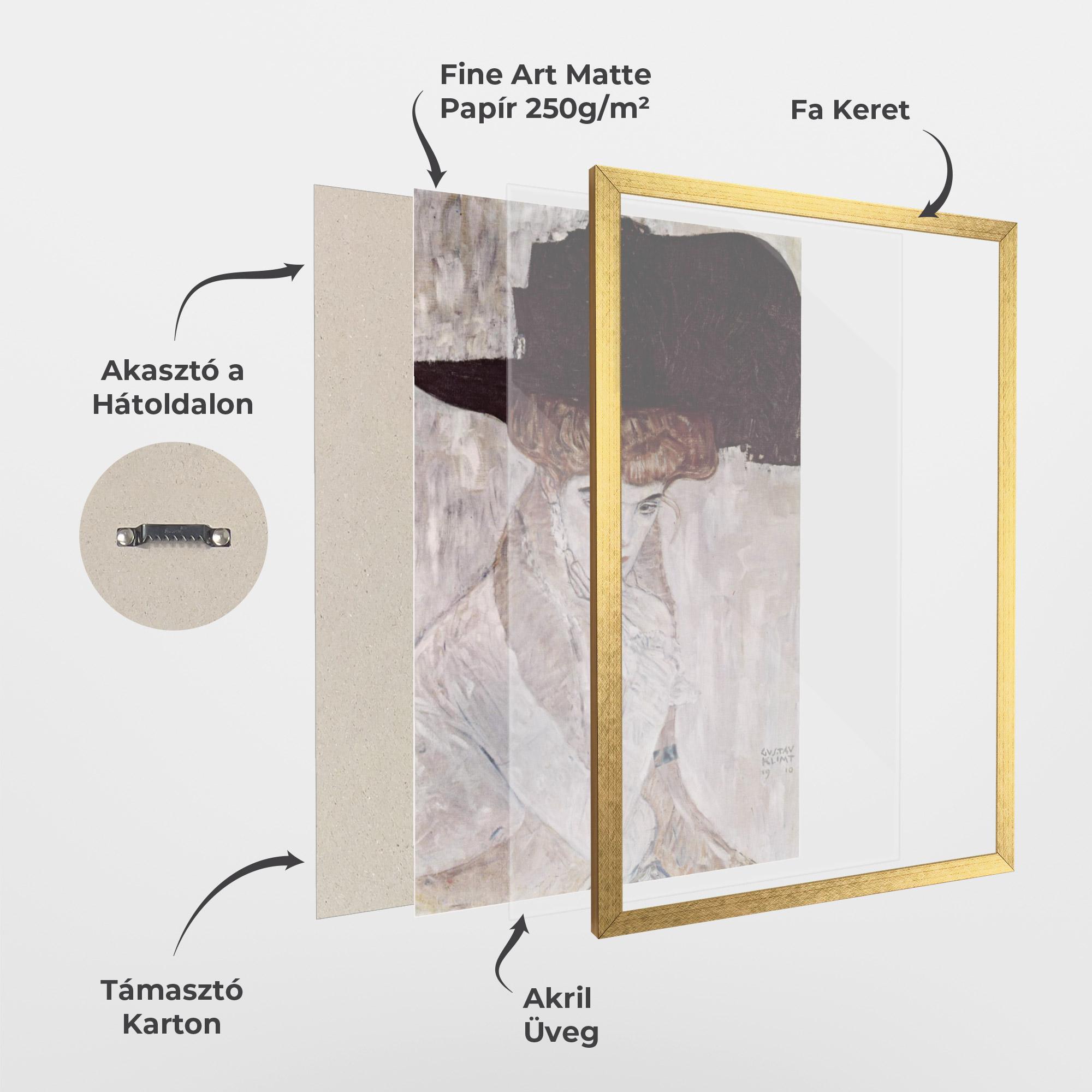 Keretezett Poszter Klimt Woman mockup 1