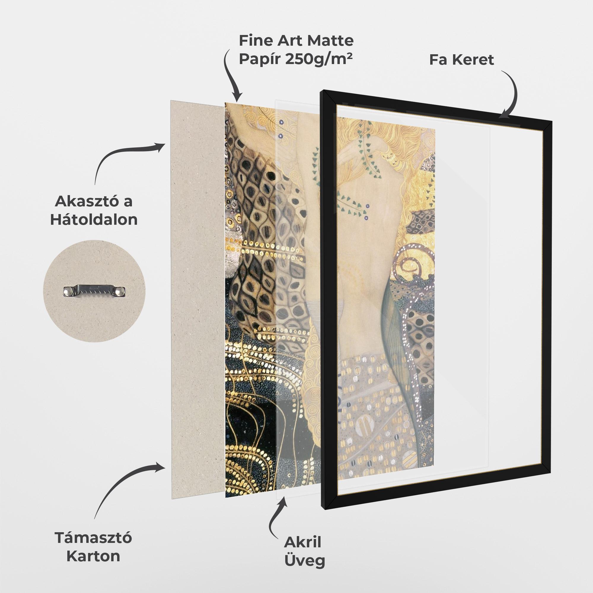 Keretezett Poszter Gustav Klimt Paint mockup 1