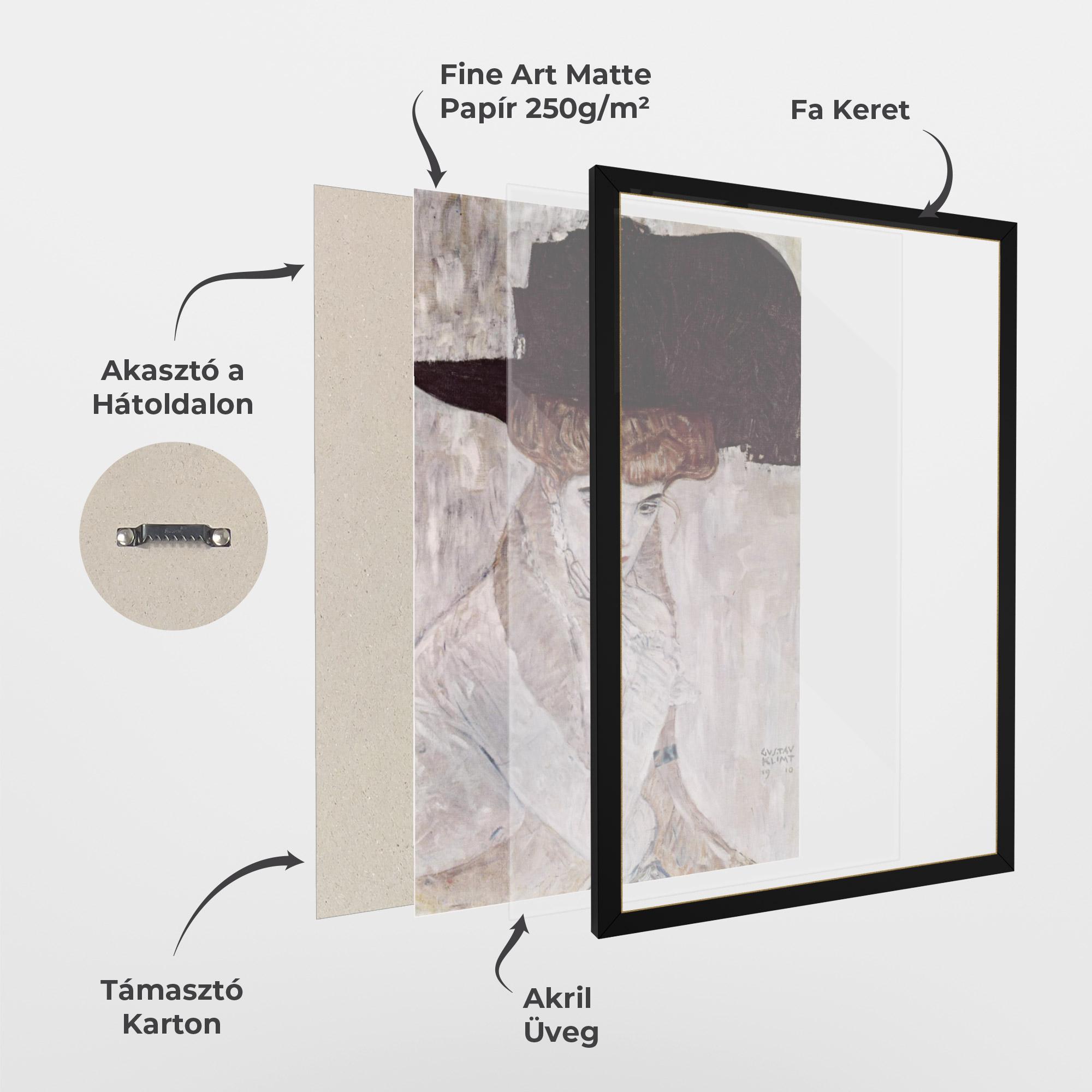 Keretezett Poszter Klimt Woman mockup 1