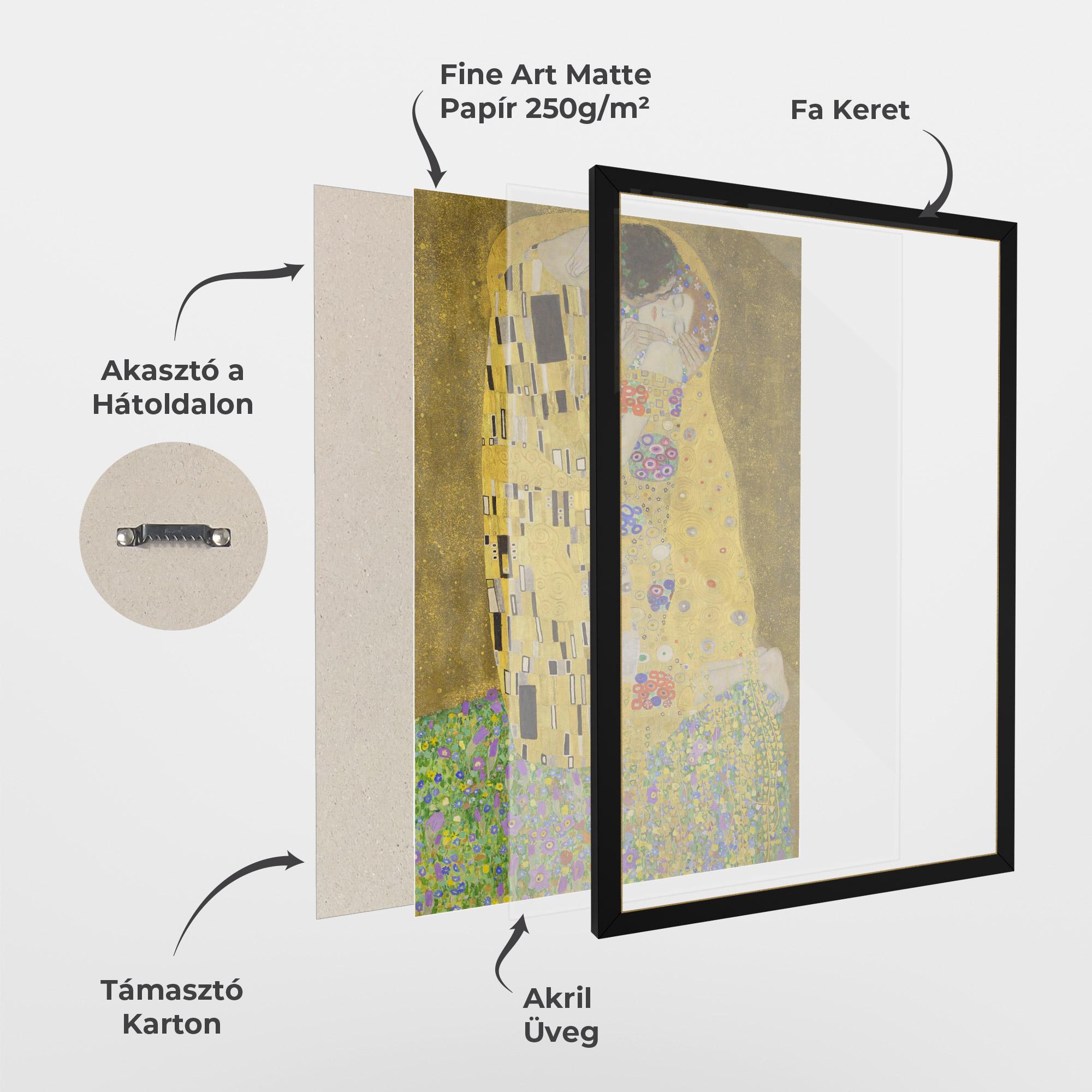 Keretezett Poszter The Kiss mockup 1