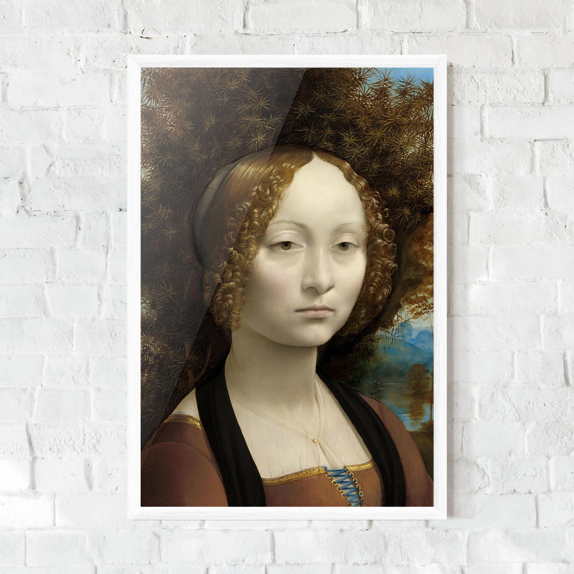 Keretezett Poszter Leonardo Da Vinci Ginevra De Benci mockup 0